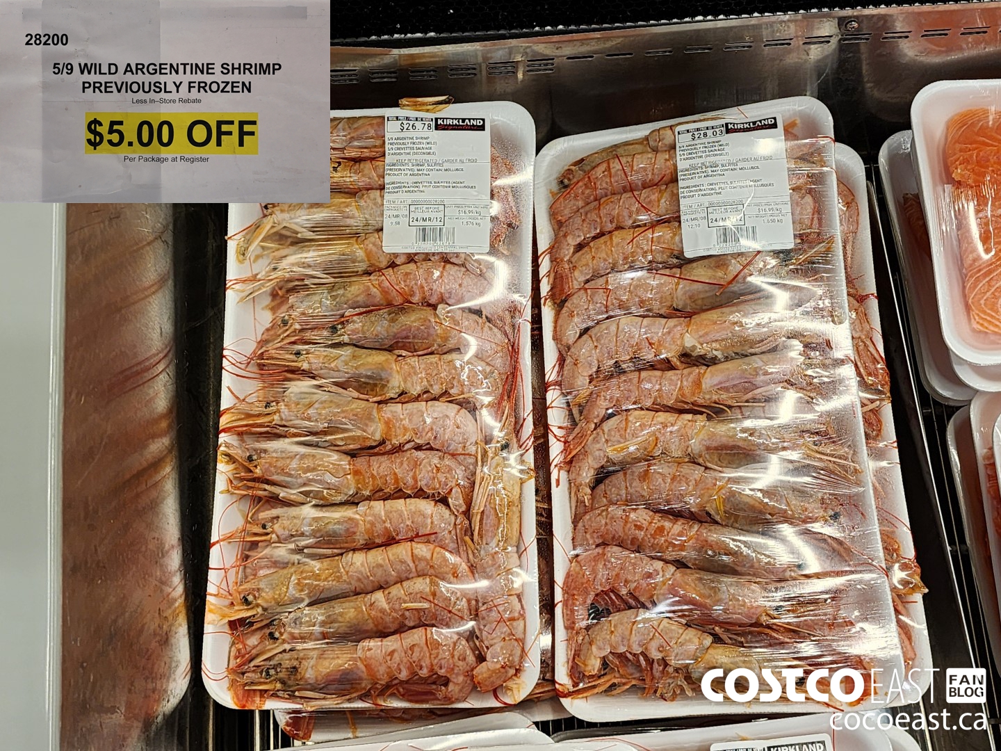28200 5/9 WILD ARGENTINE SHRIMP PREVIOUSLY FROZEN ($5.00 INSTANT SAVINGS)