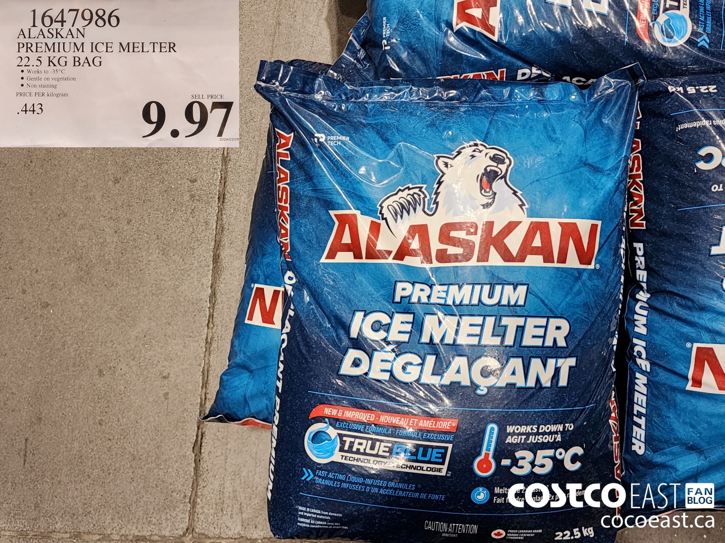 1647986 ALASKAN PREMIUM ICE MELTER 22.5 KG BAG $9.97