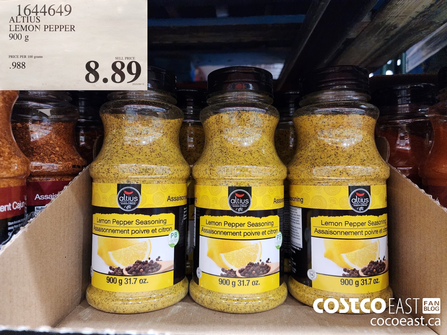 1644649 ALTIUS LEMON PEPPER 900 g $8.89