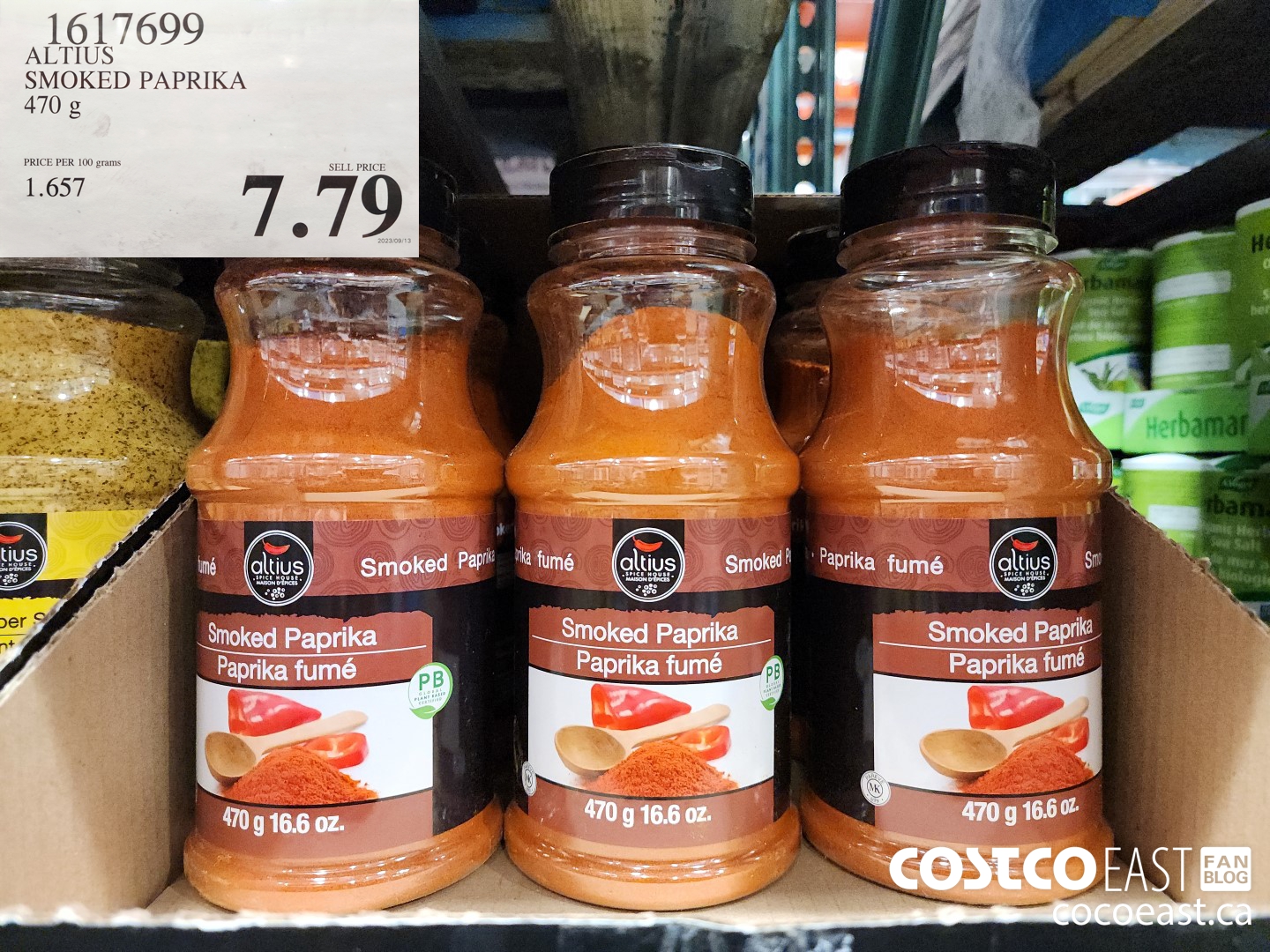 1617699 ALTIUS SMOKED PAPRIKA 490 g $7.79