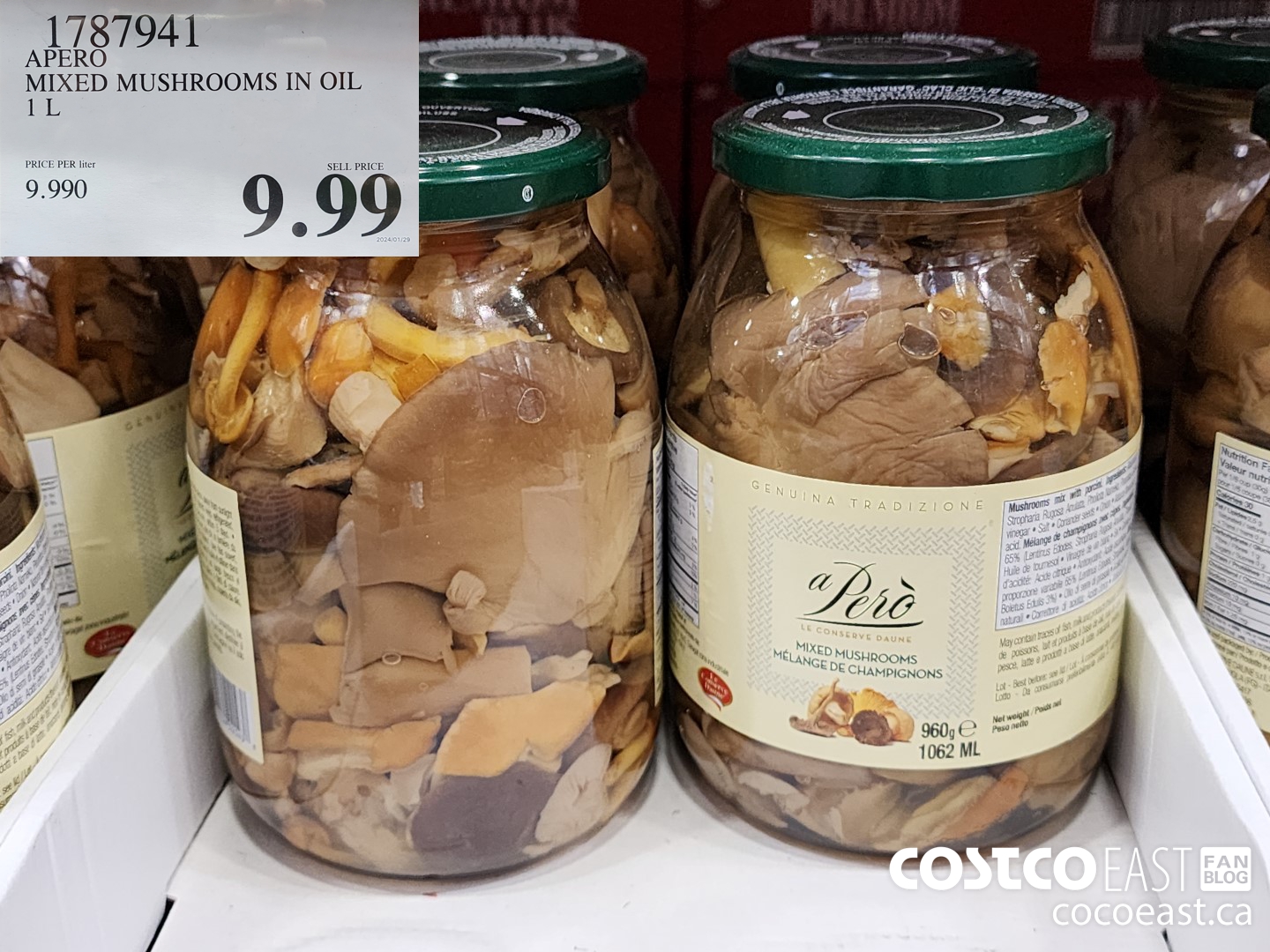 1787941 APERO MIXED MUSHROOMS IN OIL 1L $9.99