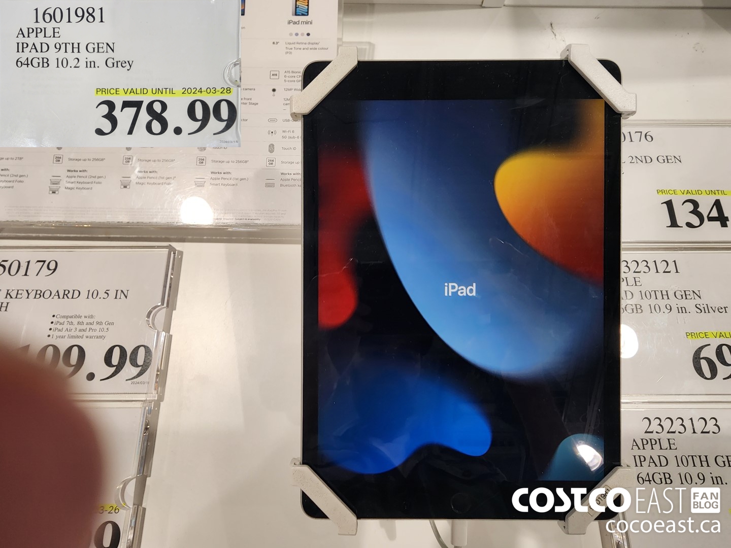 1601981 APPLE IPAD 9TH GEN 64GB 10.2 IN. GREY $378.99