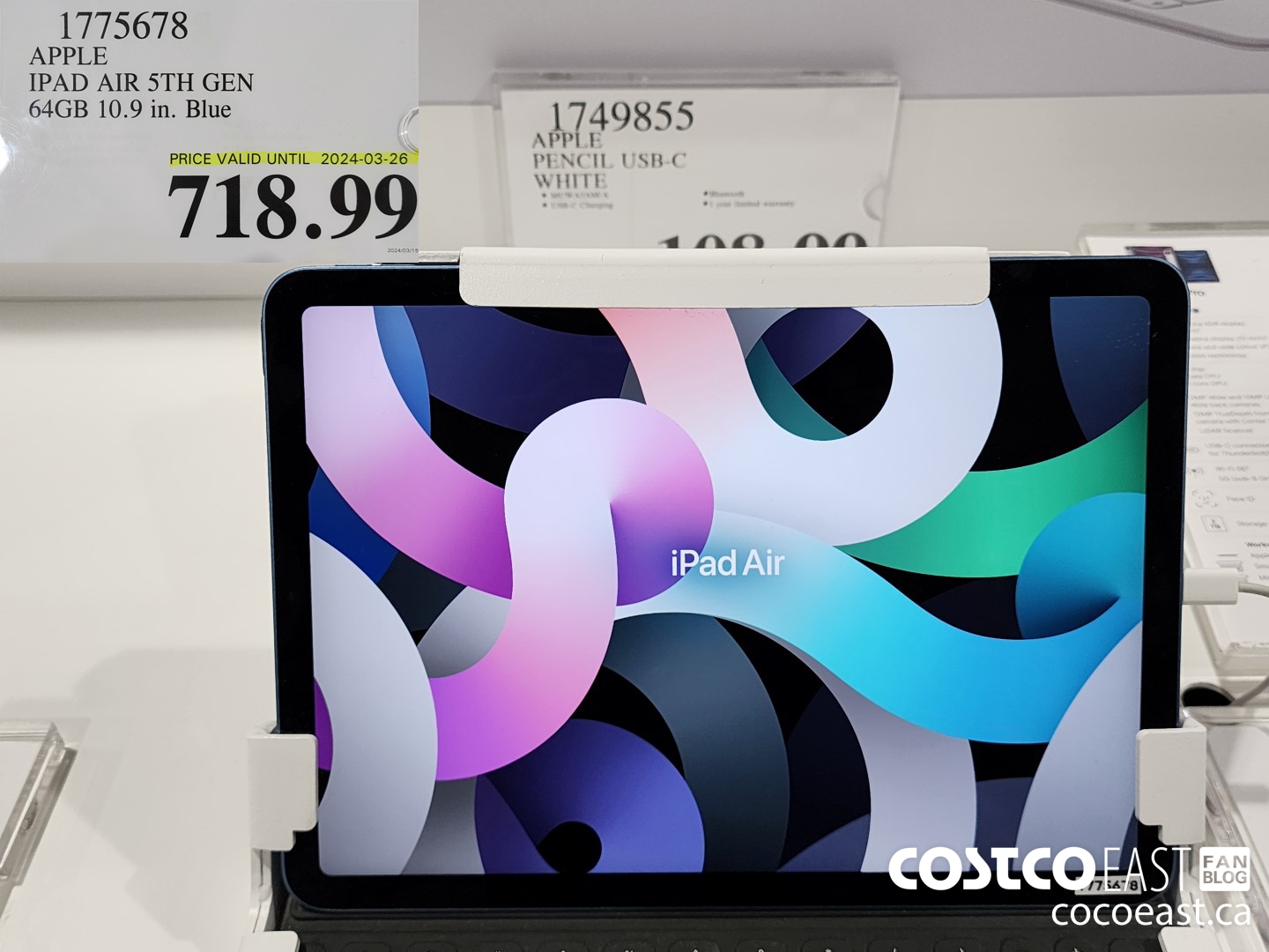 1775678 APPLE IPAD AIR 5TH GEN 64GB 10.9 in. Blue $718.99