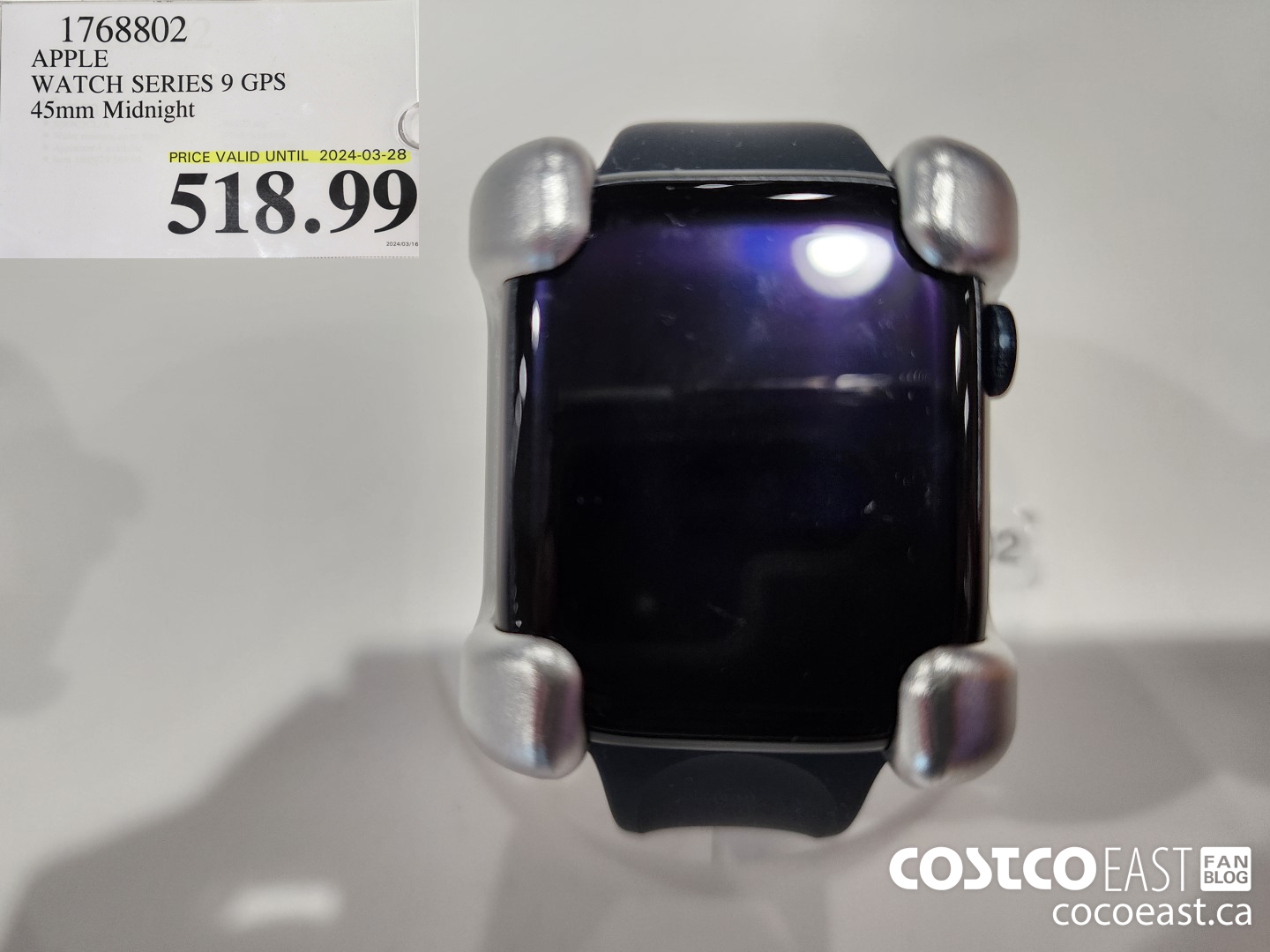 1768802 APPLE WATCH SERIES 9 GPS 45mm Midnight $518.99