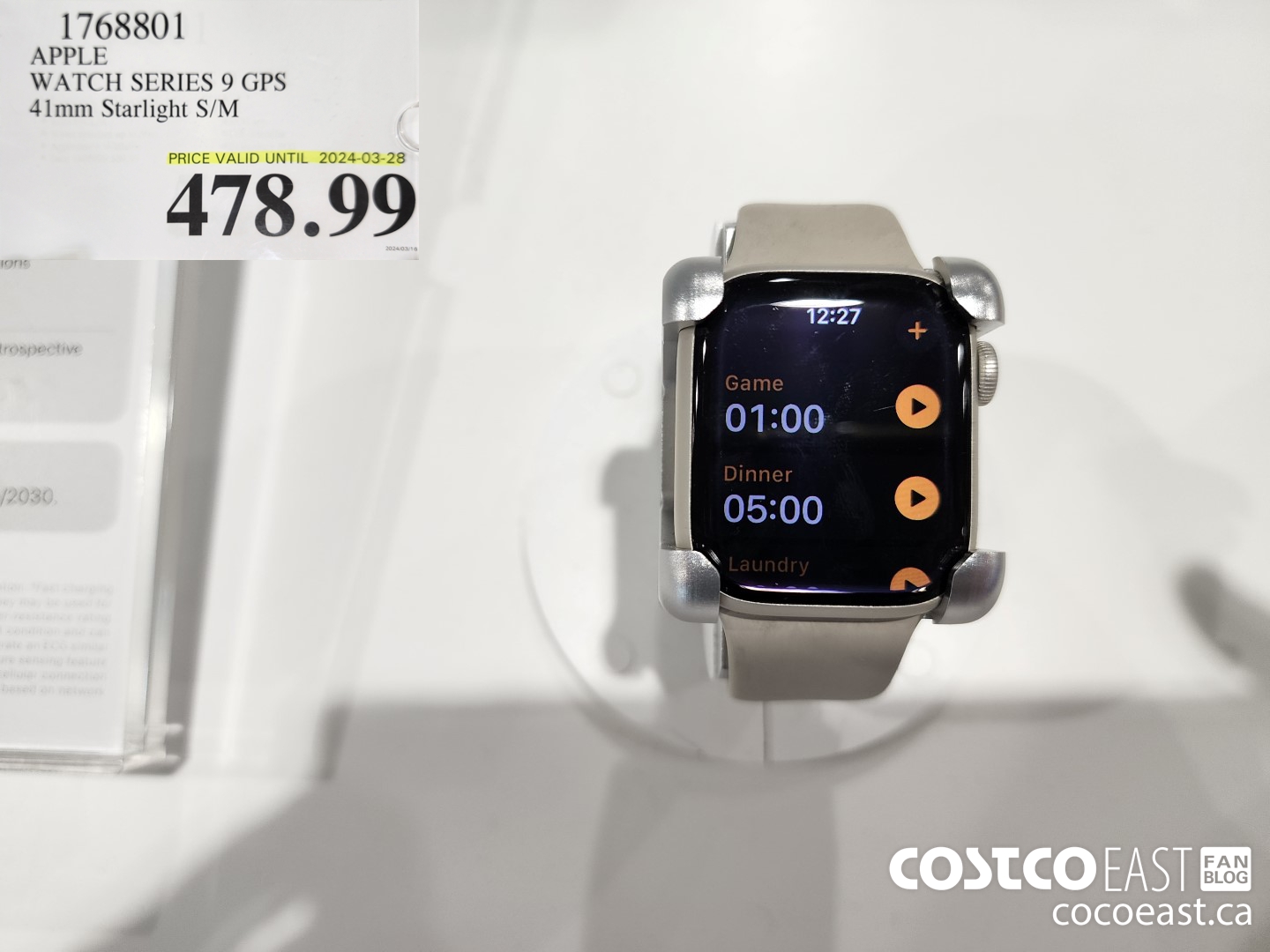 1768801 APPLE WATCH SERIES 9 GPS 41mm Starlight S/M $478.99