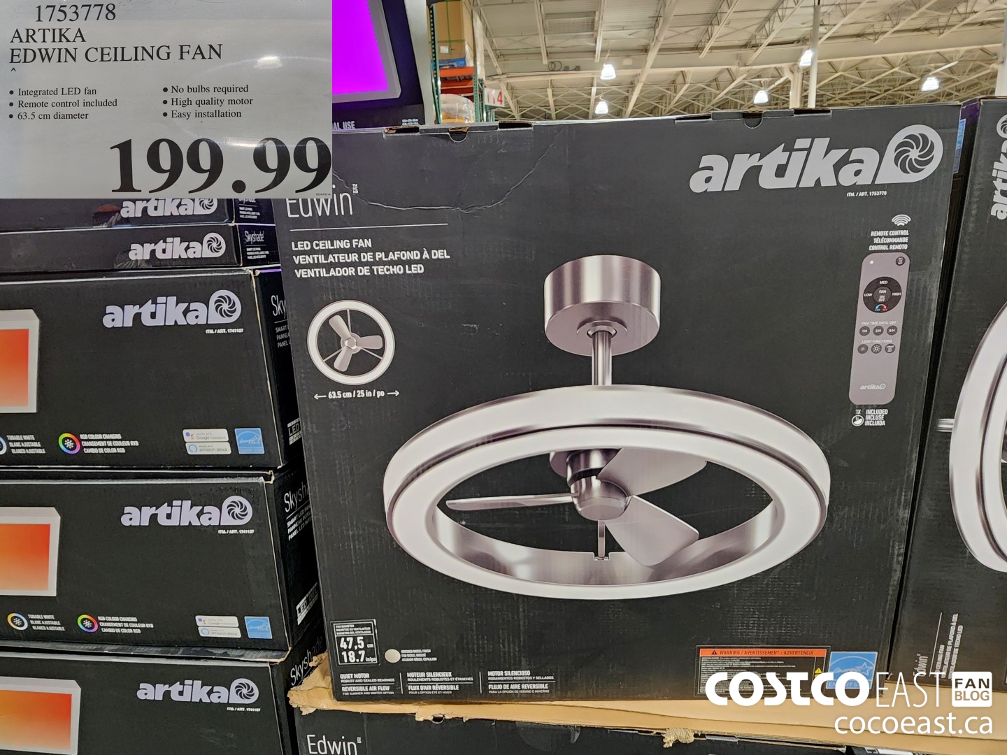 1753778 ARTIKA EDWIN CEILING FAN $199.99
