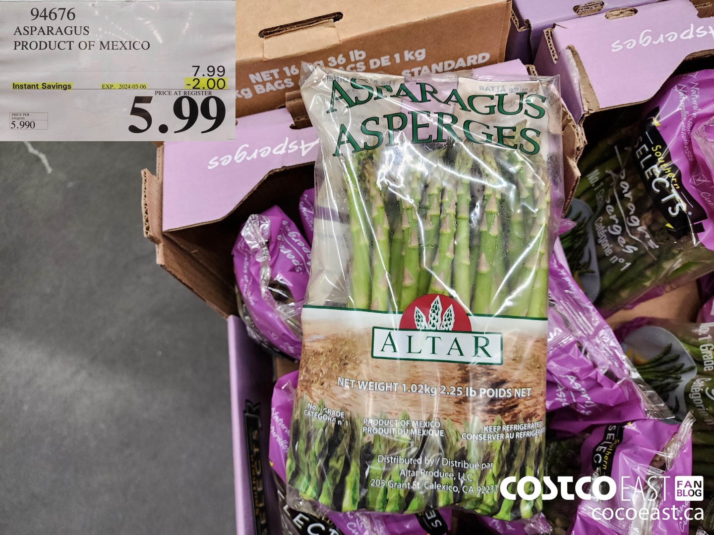 94676 ASPARAGUS PRODUCT OF MEXICO ($2.00 INSTANT SAVINGS EXPIRES ON 2024-03-06) $5.99
