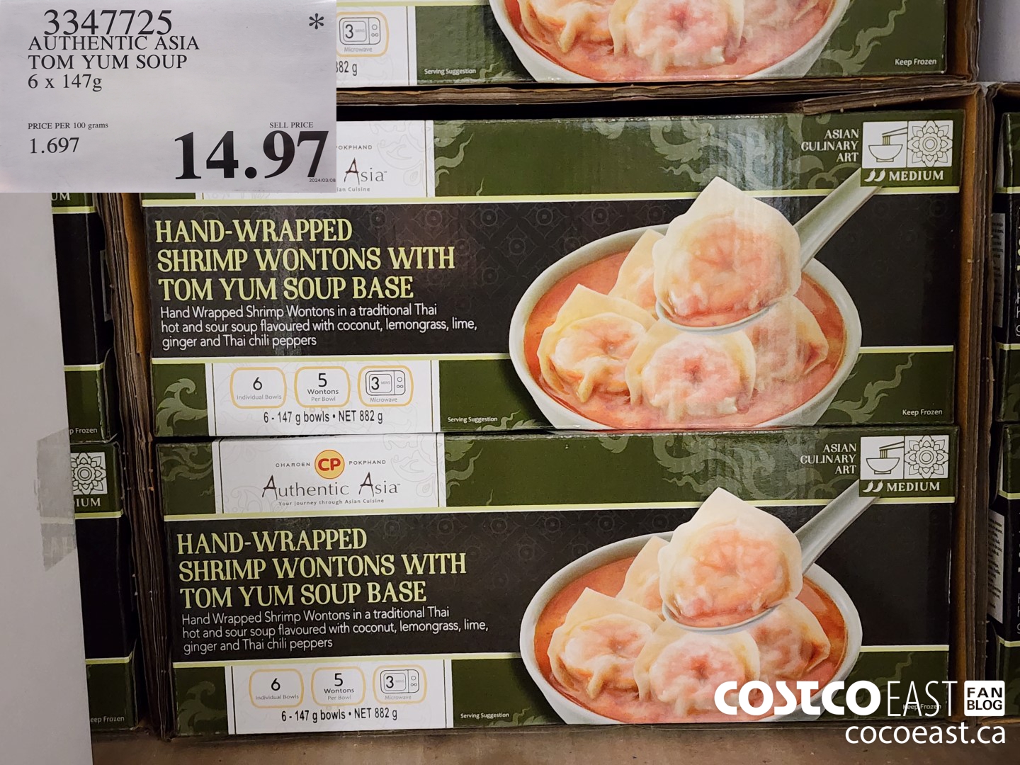 3347725 AUTHENTIC ASIA TOM YUM SOUP 6 x 147g $14.97