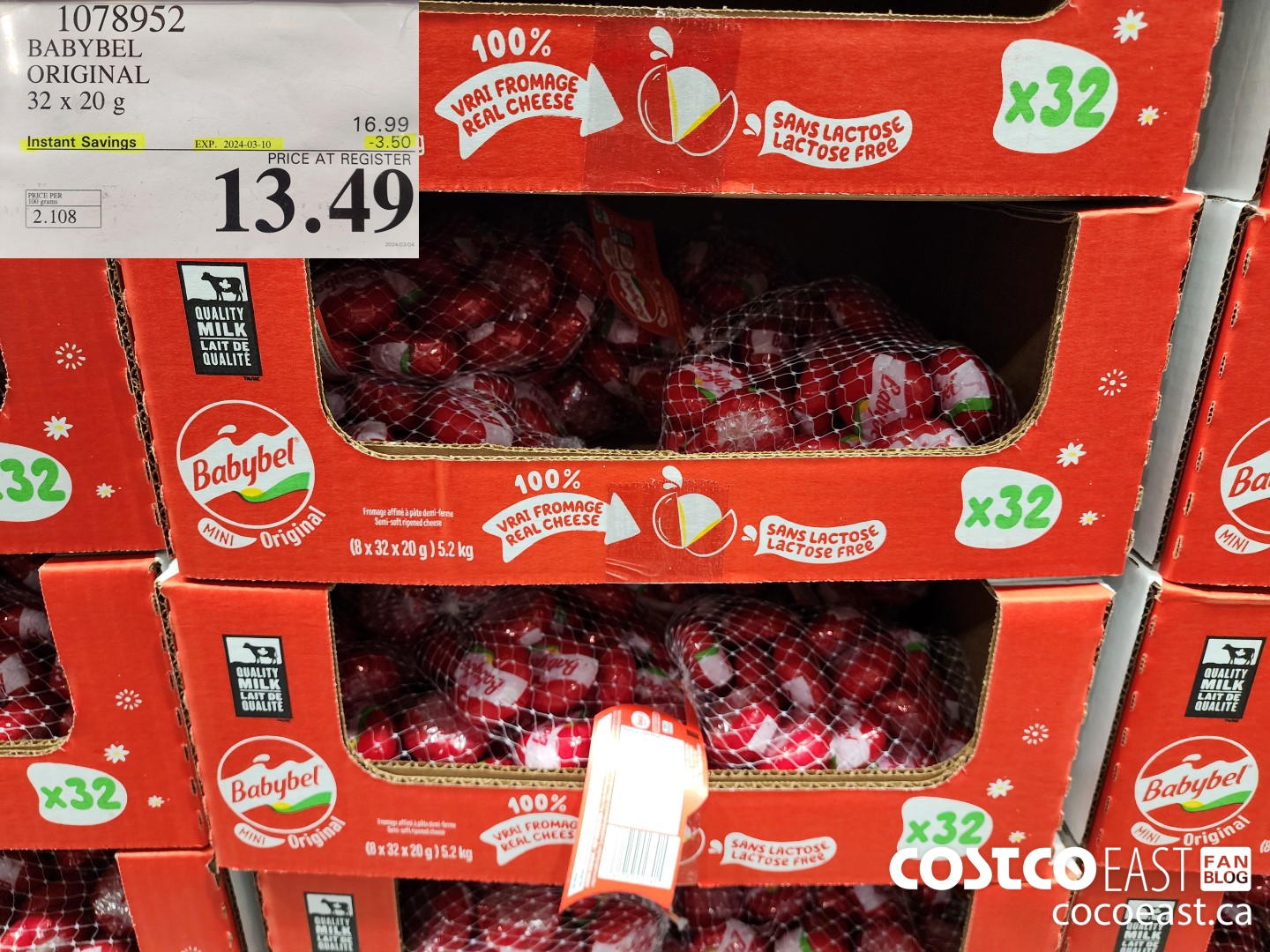 1078952 BABYBEL ORIGINAL 32 x 20 G ($3.50 INSTANT SAVINGS EXPIRES ON 2024-03-10) $13.49