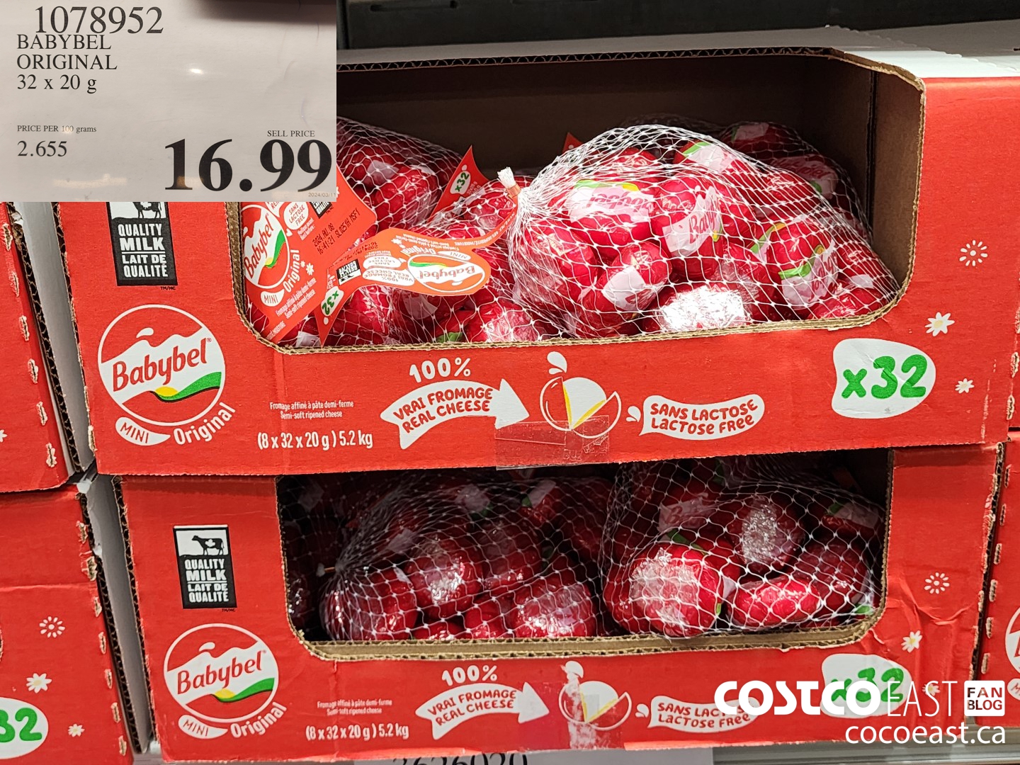 1078952 BABYBEL ORIGINAL 32 x 20 G $16.99