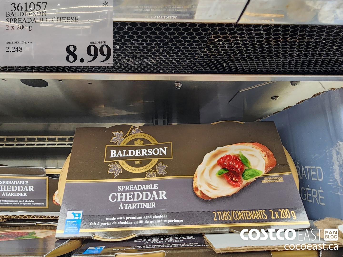 361057 BALDERSON SPREADABLE CHEESE 2 X 200 G $8.99
