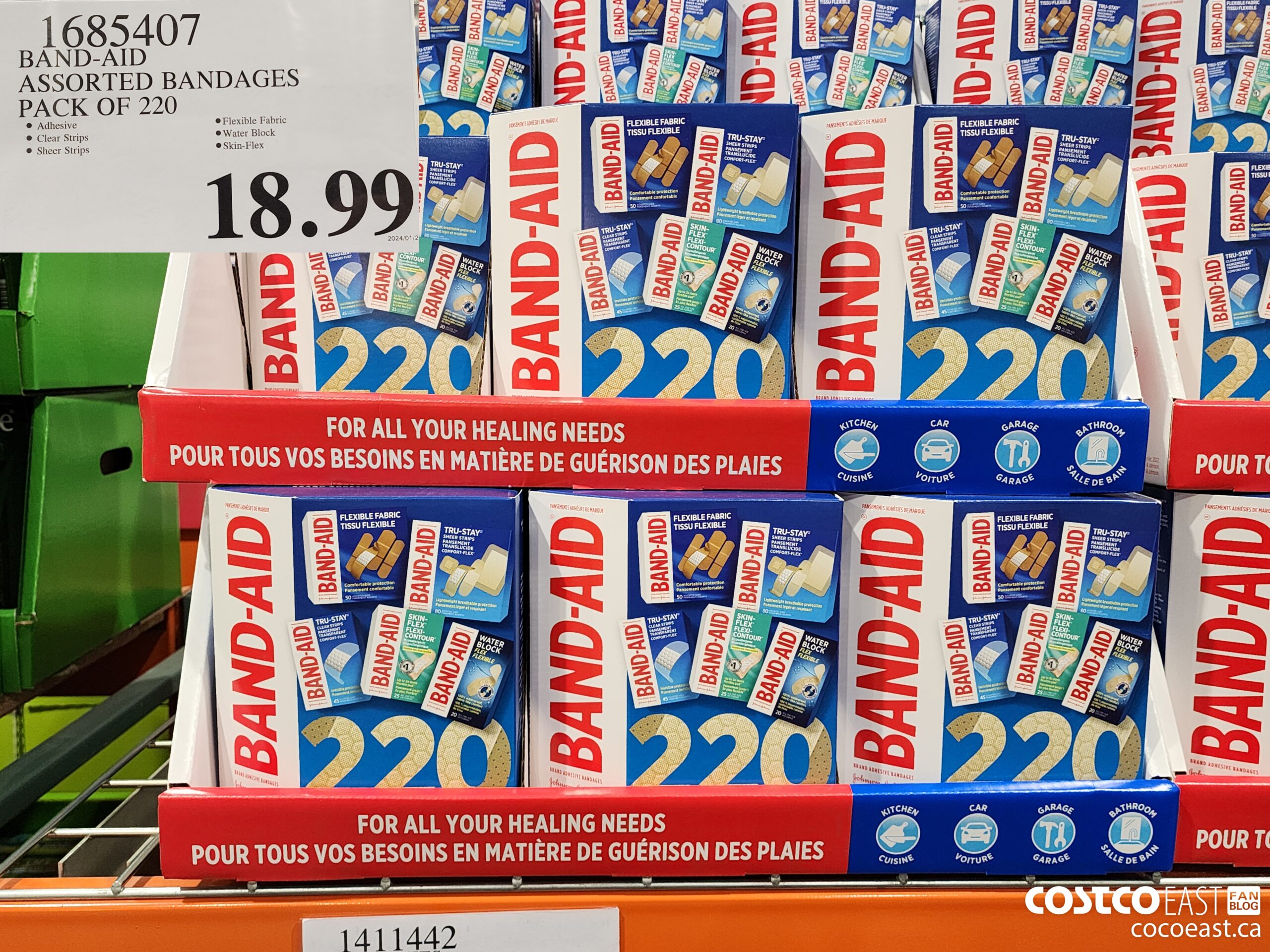 1685407 BAND-AID ASSORTED BANDAGES PACK OF 220 $18.99