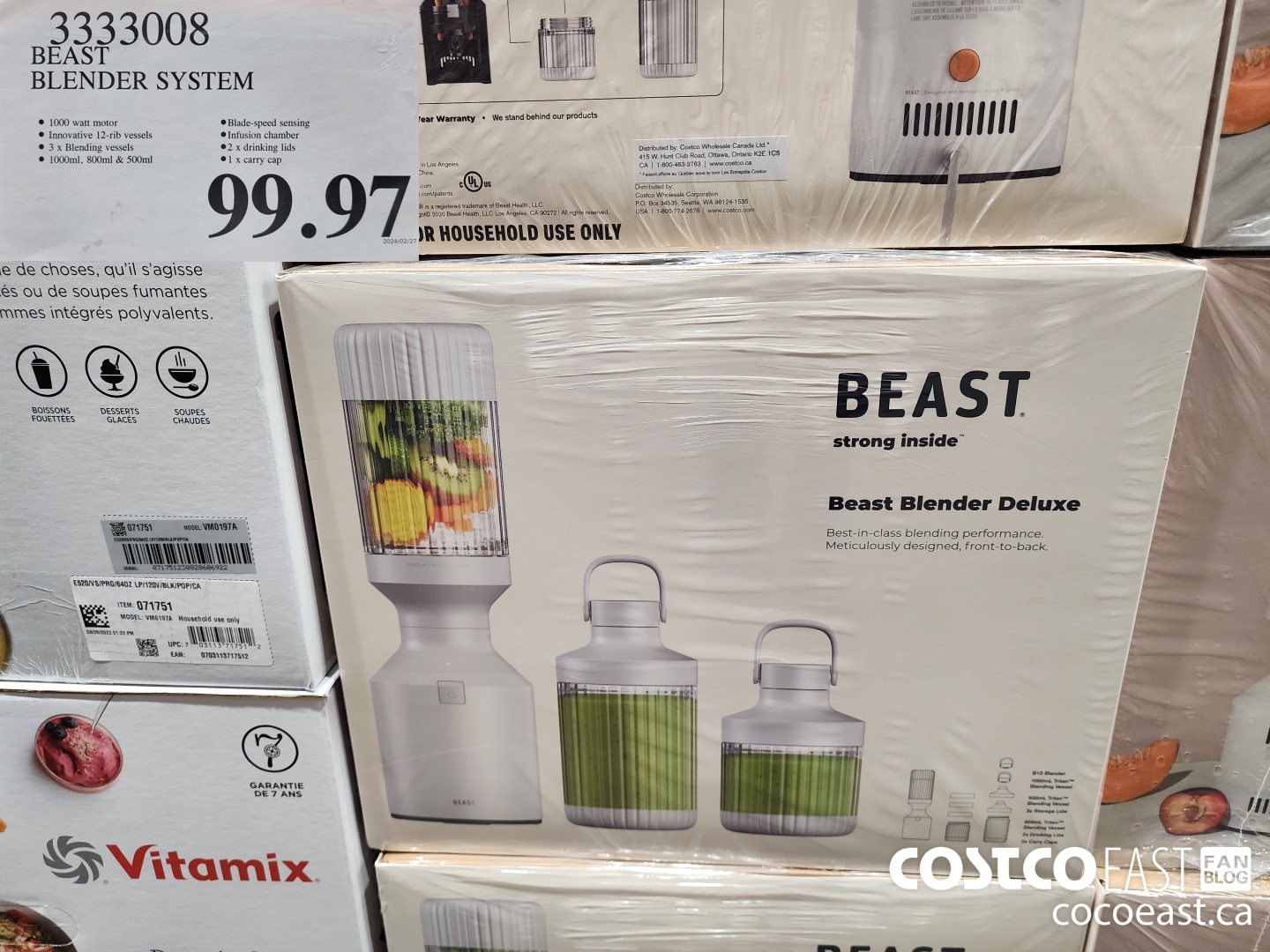 3333008 BEAST BLENDER SYSTEM $99.97