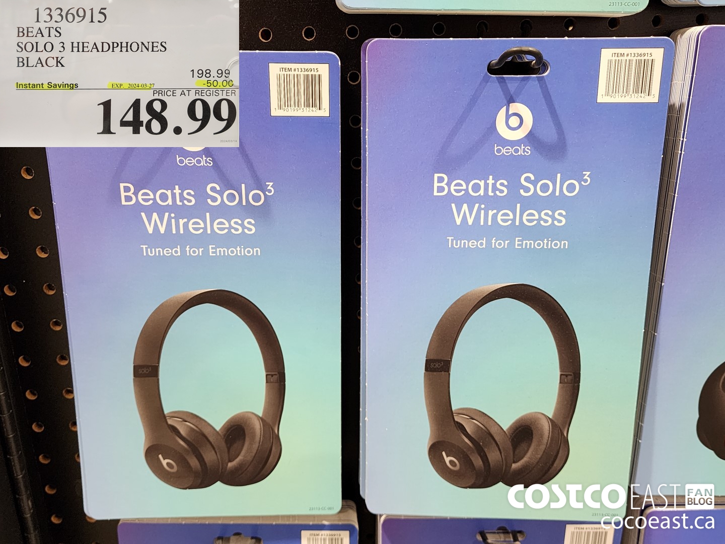 1336915 BEATS SOLO 3 HEADPHONES BLACK ($50.00 INSTANT SAVINGS EXPIRES ON 2024-03-27) $148.99