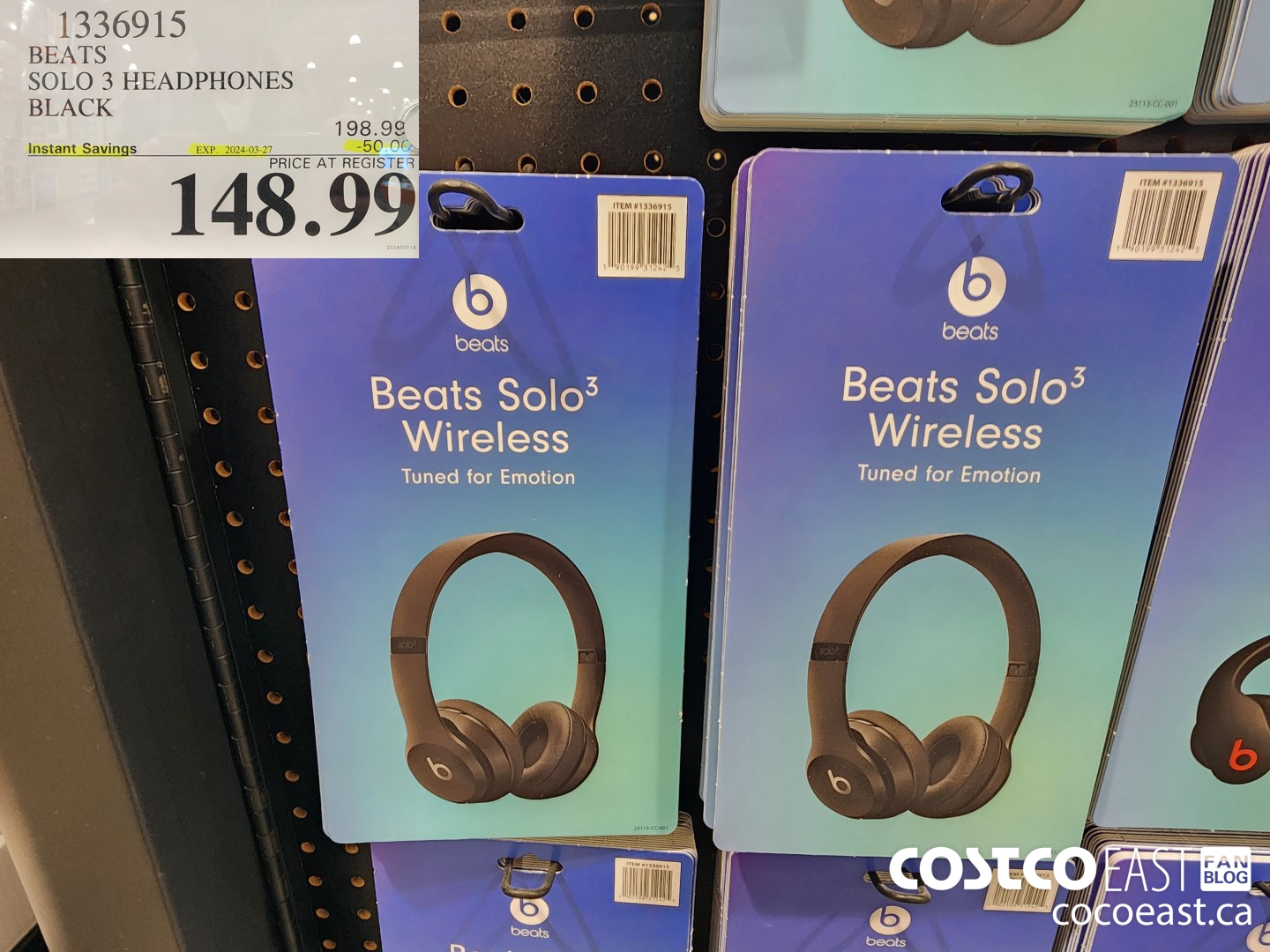 1336915 BEATS SOLO 3 HEADPHONES BLACK ($50.00 INSTANT SAVINGS EXPIRES ON 2024-03-27) $148.99