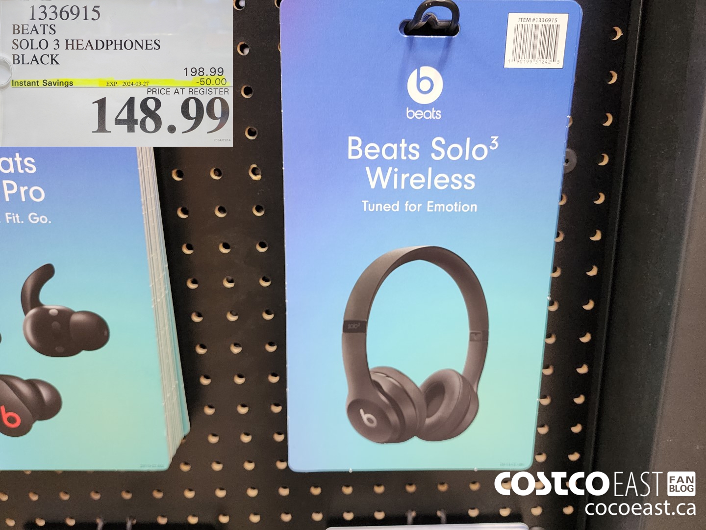 1336915 BEATS SOLO 3 HEADPHONES BLACK ($50.00 INSTANT SAVINGS EXPIRES ON 2024-03-27) $148.99