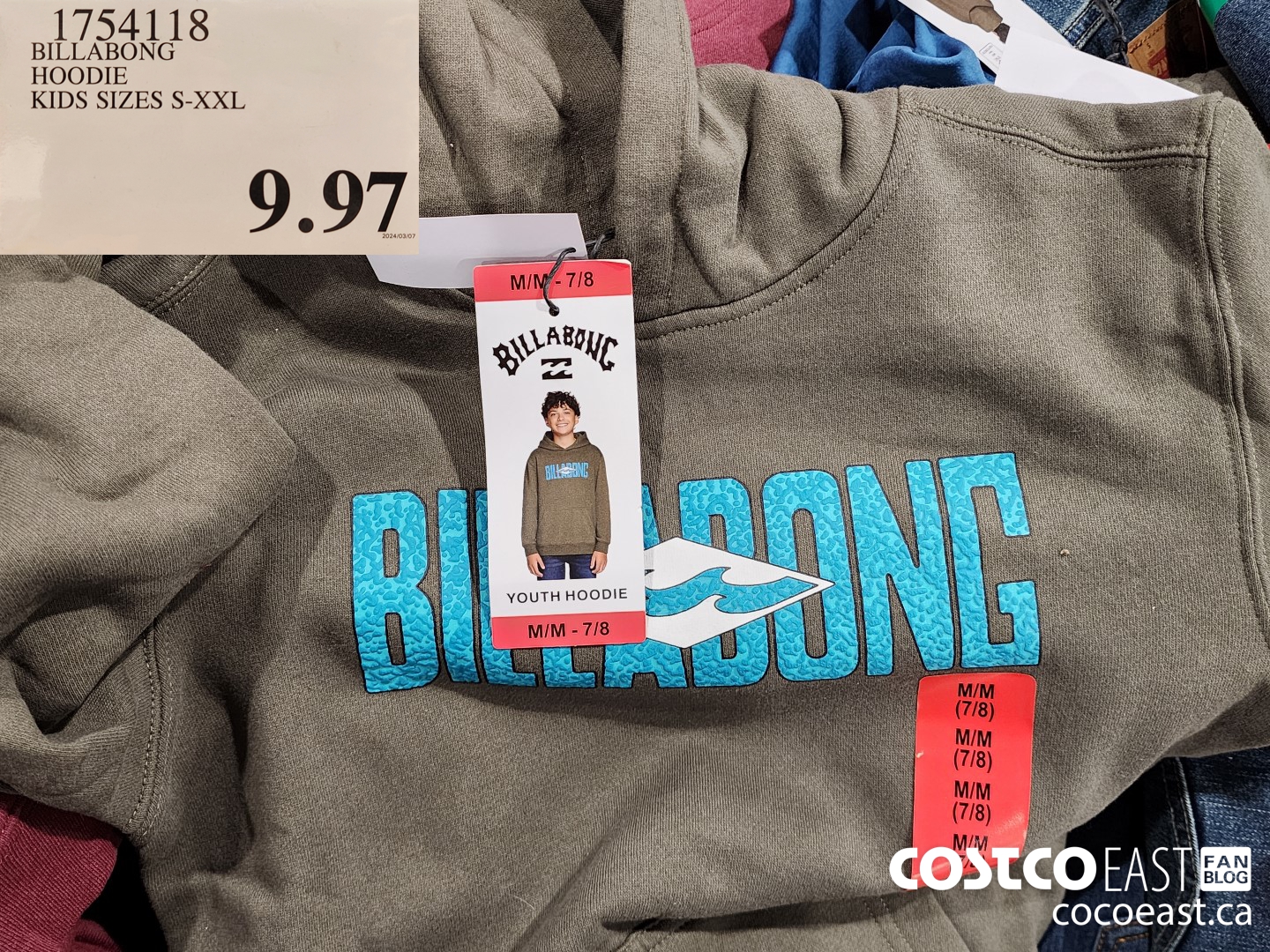 1754118 BILLABONG HOODIE KIDS SIZES S-XXL $9.97