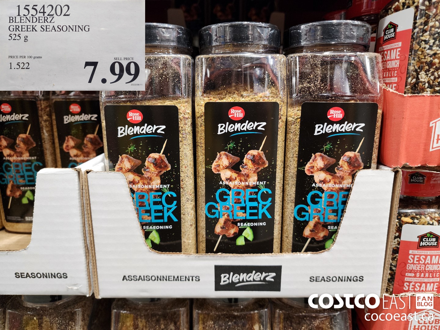 1554202 BLENDERZ GREEK SEASONING 525 G $7.99