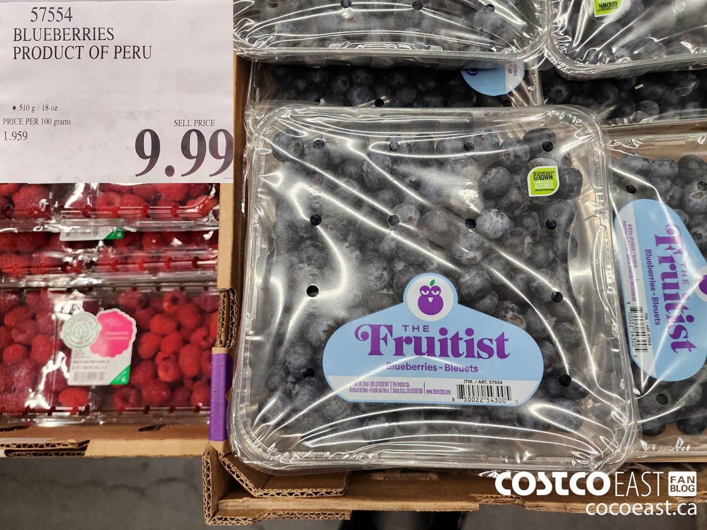 57554 BLUEBERRIES PRODUCT OF PERU $9.99