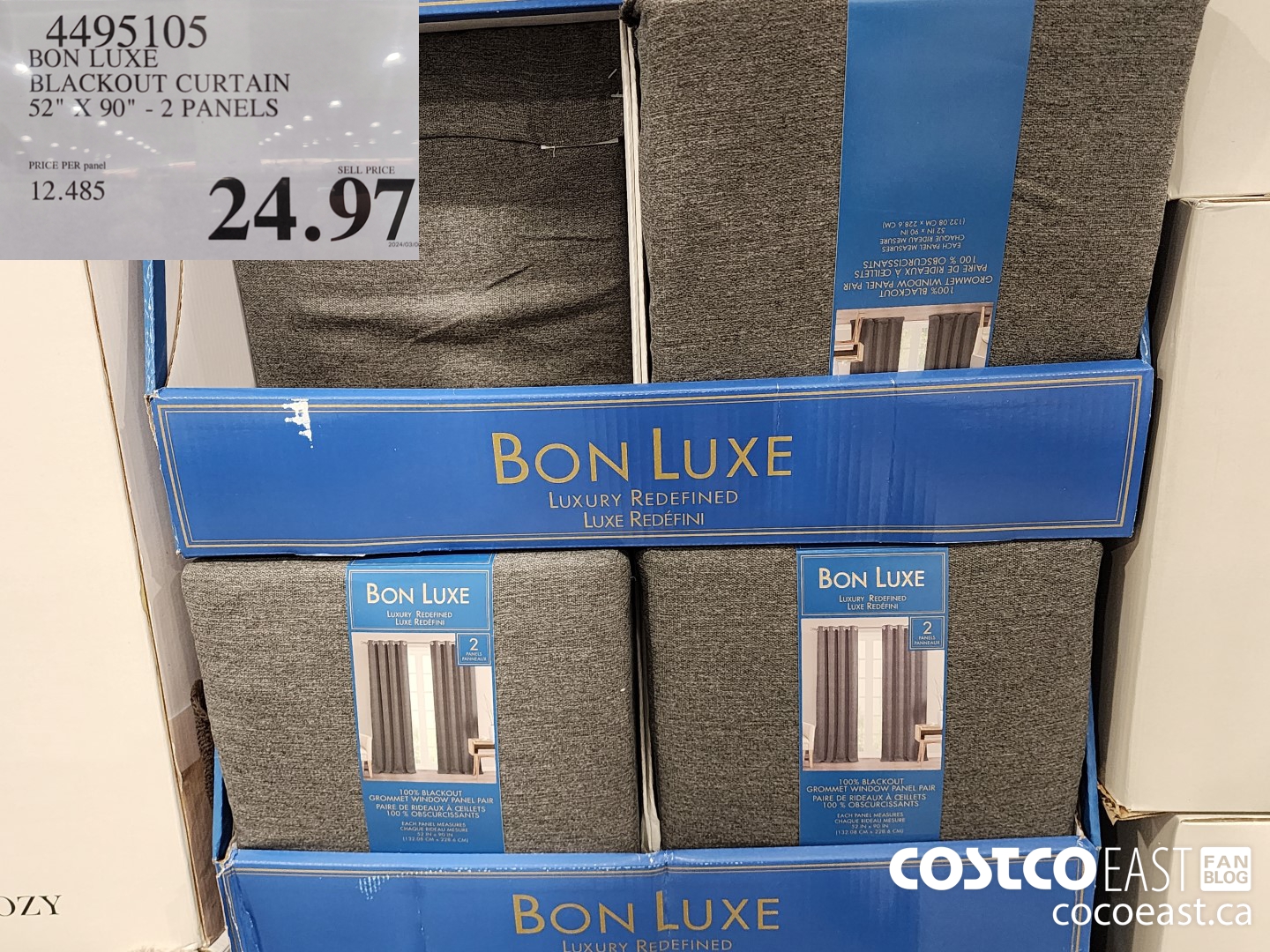 4495105 BON LUXE BLACKOUT CURTAIN 52