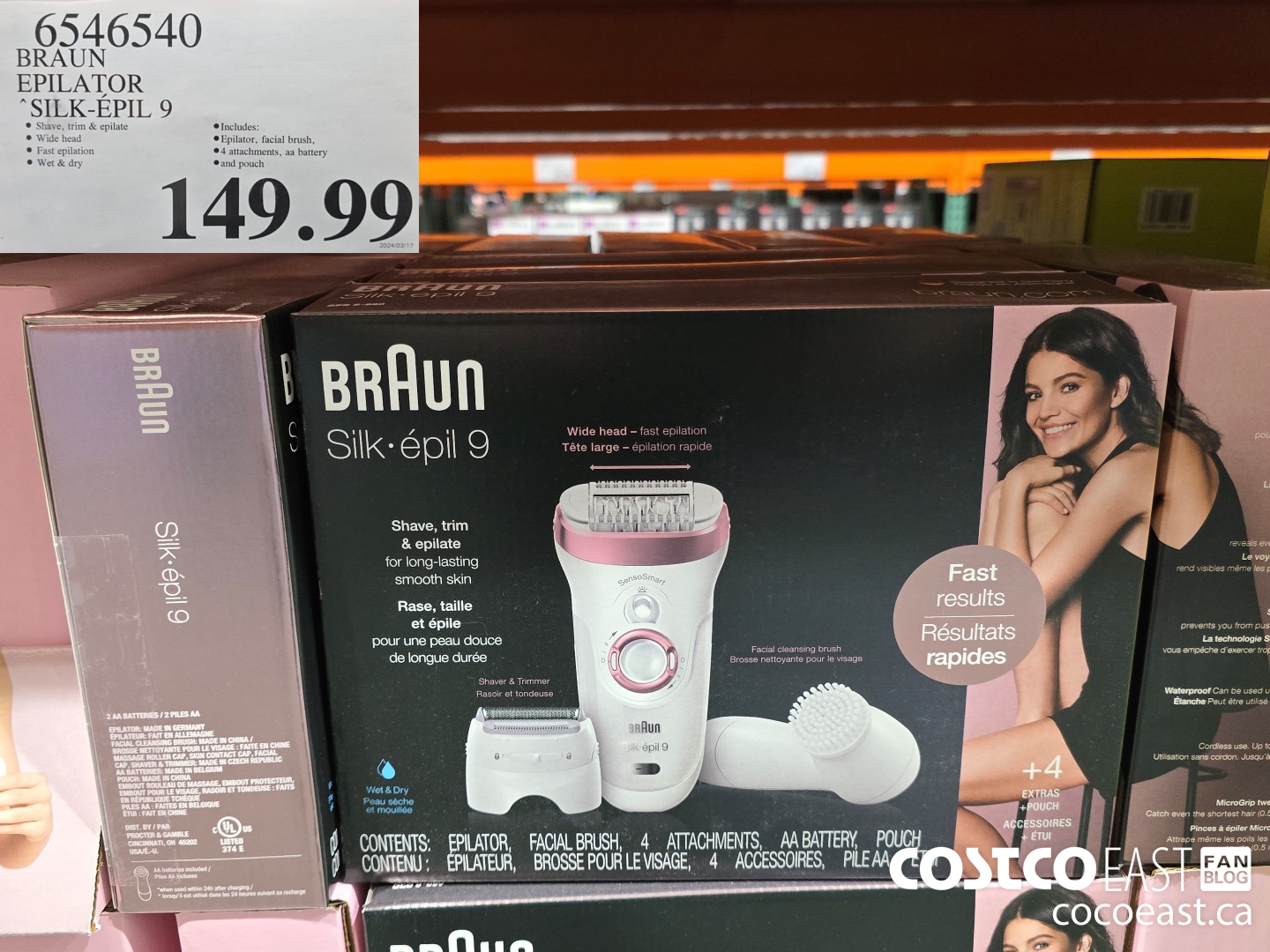 6546540 BRAUN EPILATOR “SILK-EPIL 9 $149.99