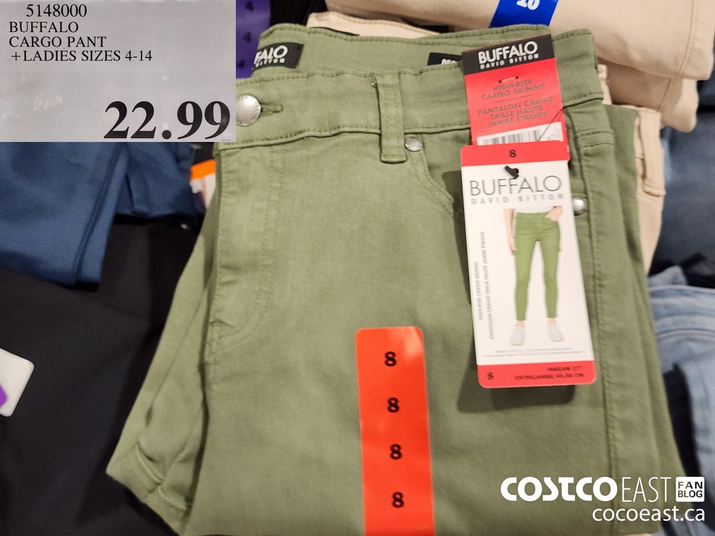 5148000 BUFFALO CARGO PANT + LADIES SIZES 4-14 $22.99