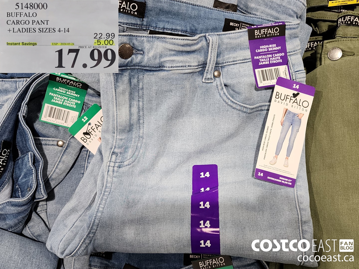 5148000 BUFFALO CARGO PANT + LADIES SIZES 4-14 ($5.00 INSTANT SAVINGS EXPIRES ON 2024-03-24) $17.99