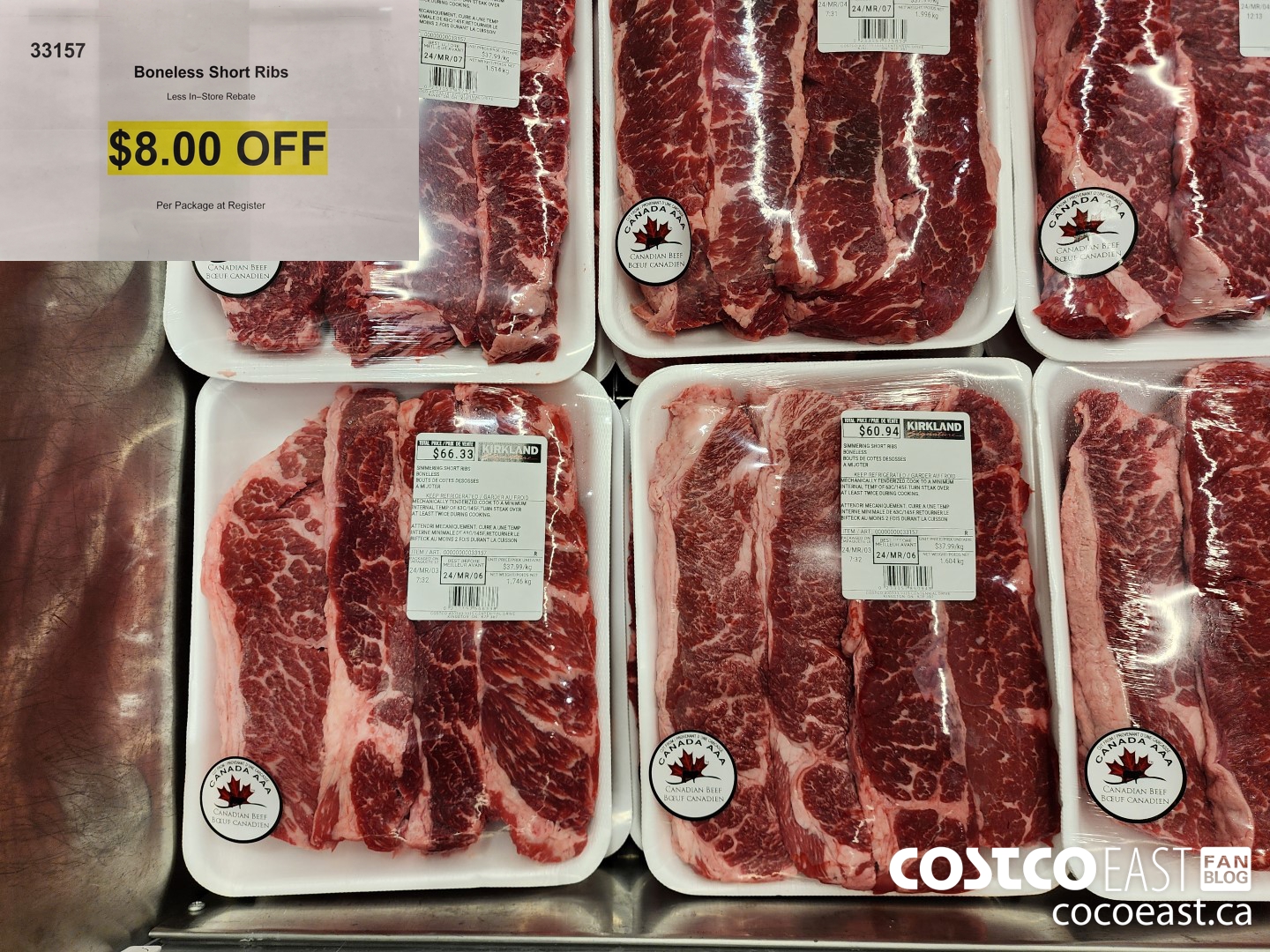 33157 Boneless Short Ribs ($8.00 INSTANT SAVINGS)
