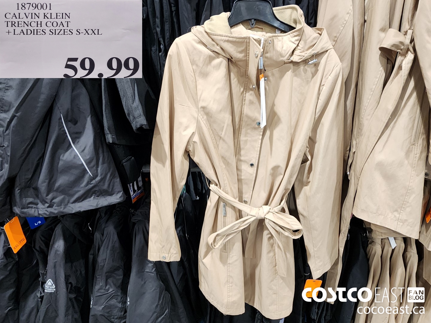 1879001 CALVIN KLEIN TRENCH COAT + LADIES SIZES S-XXL $59.99