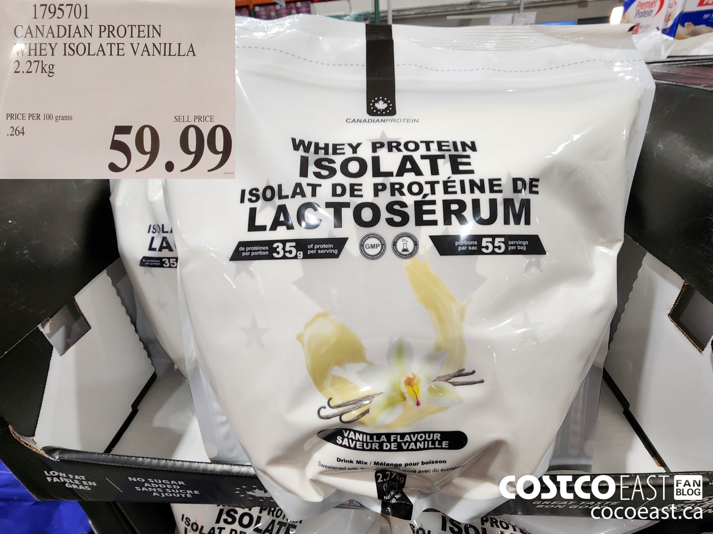 1795701 CANADIAN PROTEIN WHEY ISOLATE VANILLA 2.27kg $59.99