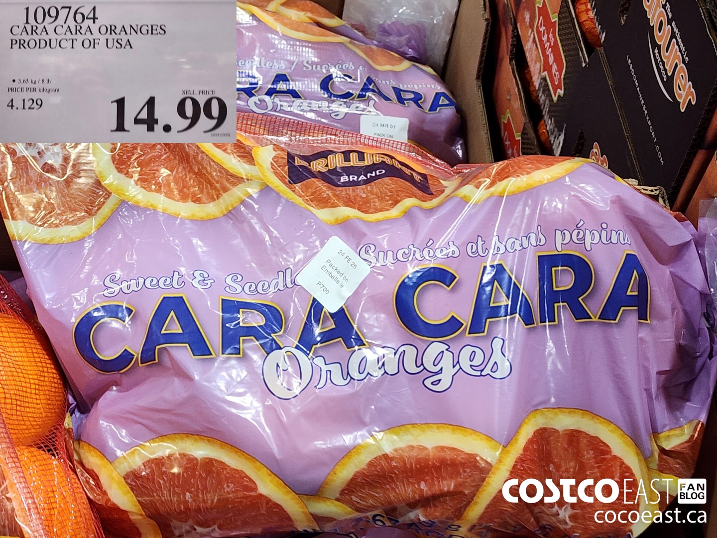109764 CARA CARA ORANGES PRODUCT OF USA $14.99
