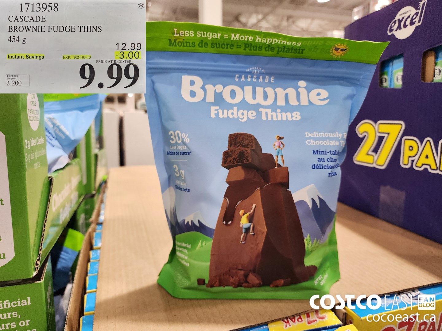 1713958 CASCADE BROWNIE FUDGE THINS 454 g ($3.00 INSTANT SAVINGS EXPIRES ON 2024-03-10) $9.99