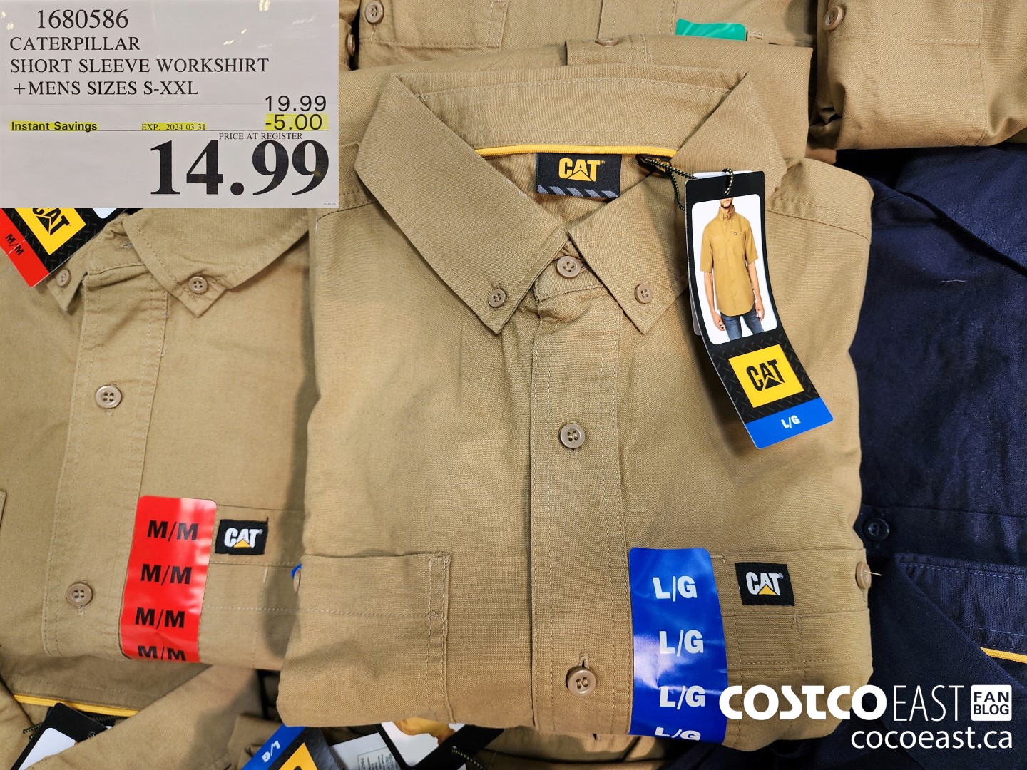 1680586 CATERPILLAR SHORT SLEEVE WORKSHIRT +MENS SIZES S-XXL ($5.00 INSTANT SAVINGS EXPIRES ON 2024-03-31) $14.99