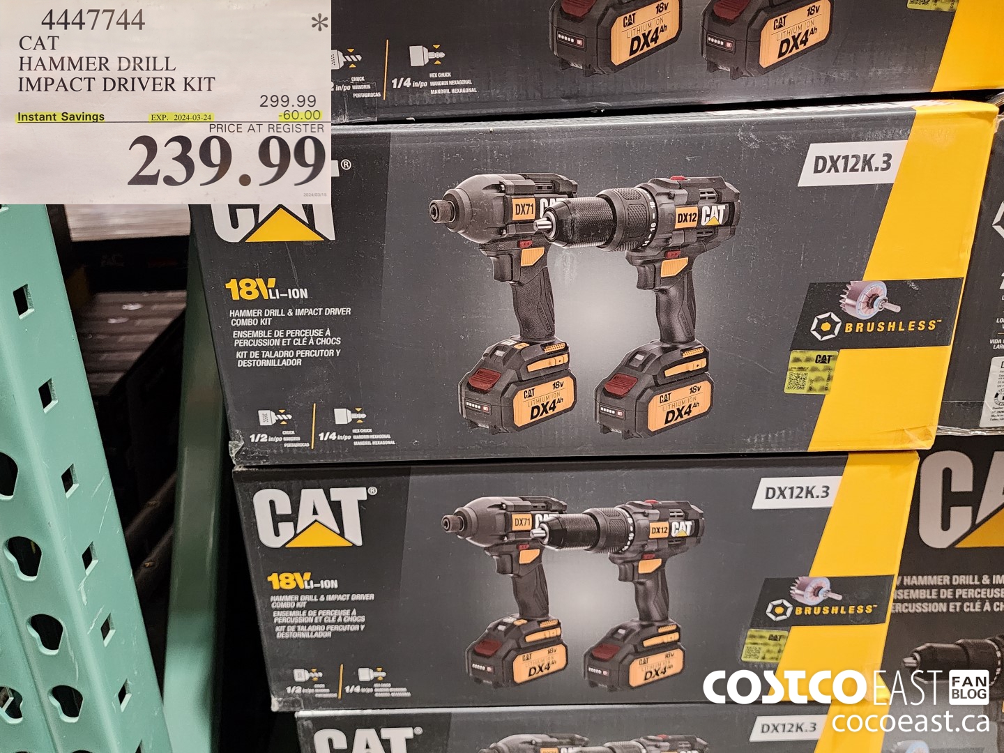 4447744 CAT HAMMER DRILL IMPACT DRIVER KIT ($60.00 INSTANT SAVINGS EXPIRES ON 2024-03-24) $239.99