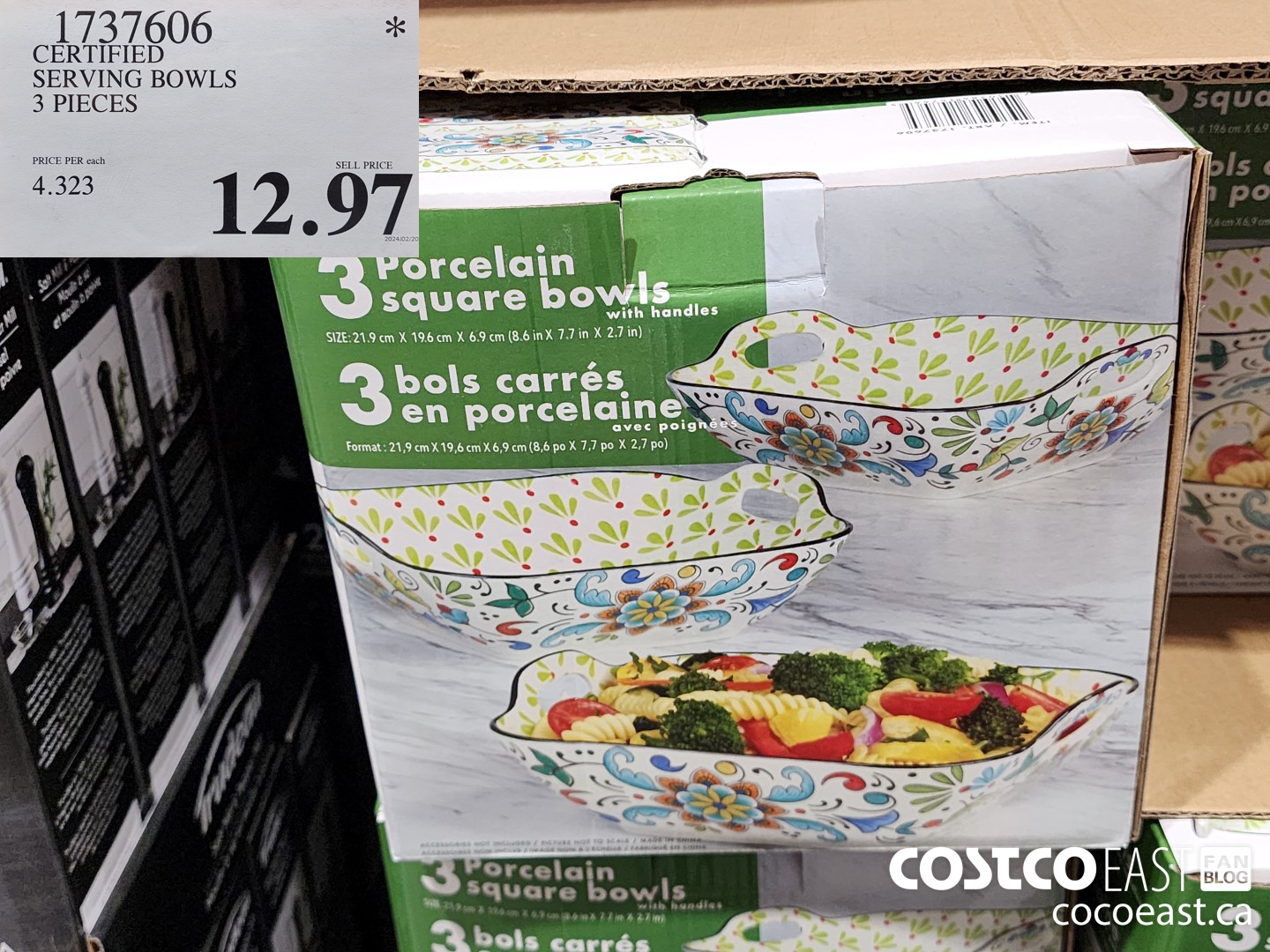 1737606 CERTIFIED SERVING BOWLS 3 PIECES $12.97