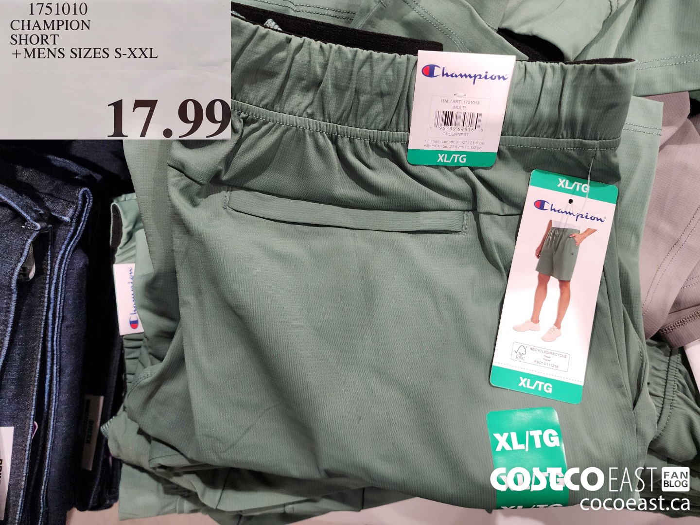 1751010 CHAMPION SHORT + MENS SIZES S-XXL $17.99