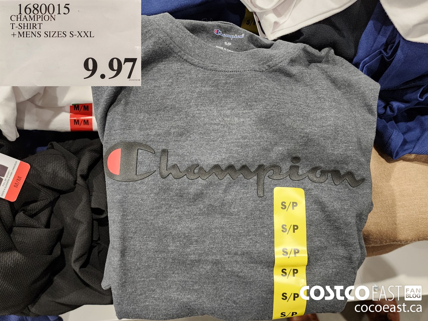 1680015 CHAMPION T-SHIRT +MENS SIZES S-XXL $9.97