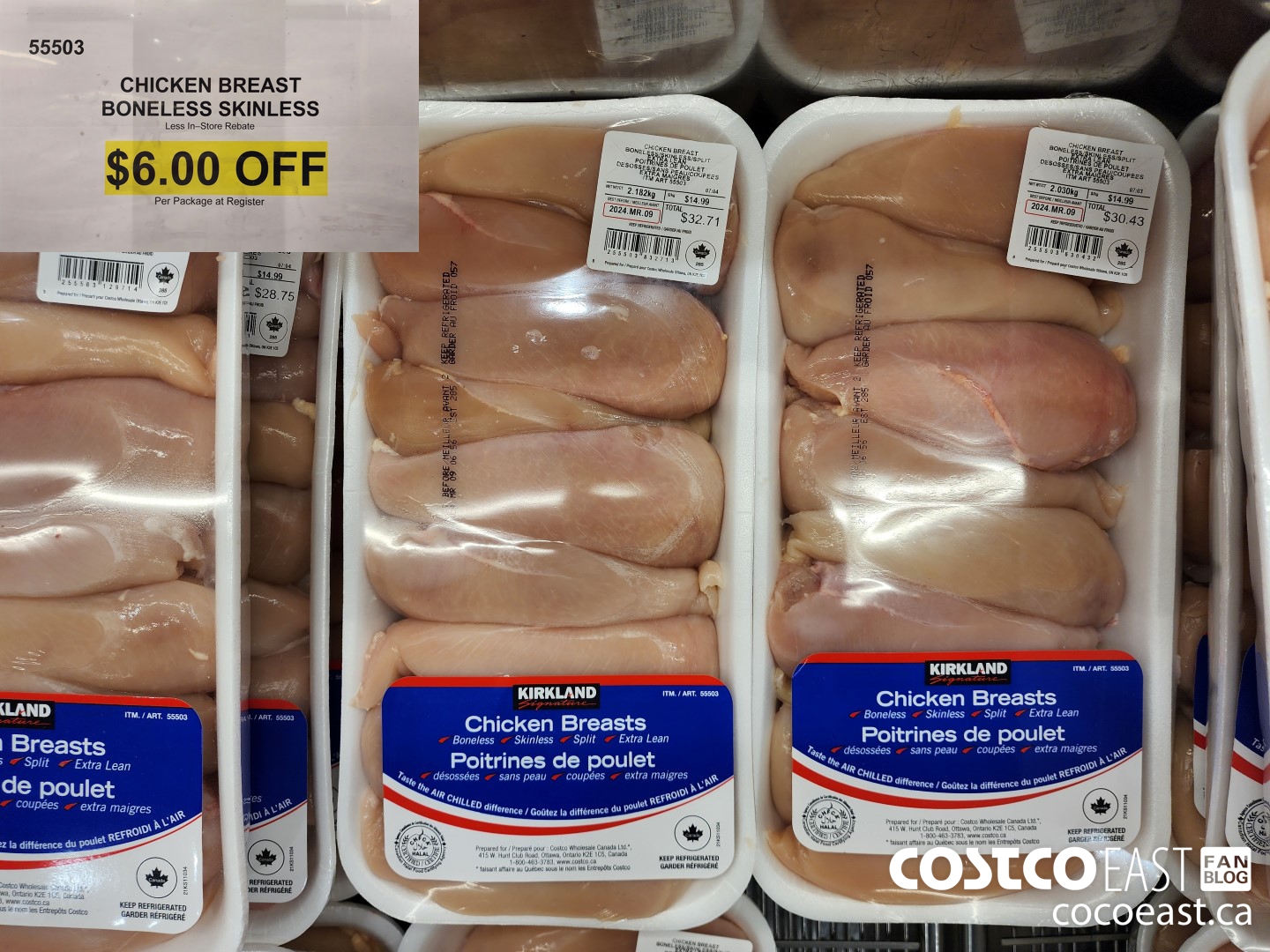 55503 CHICKEN BREAST BONELESS SKINLESS ($6.00 INSTANT SAVINGS)