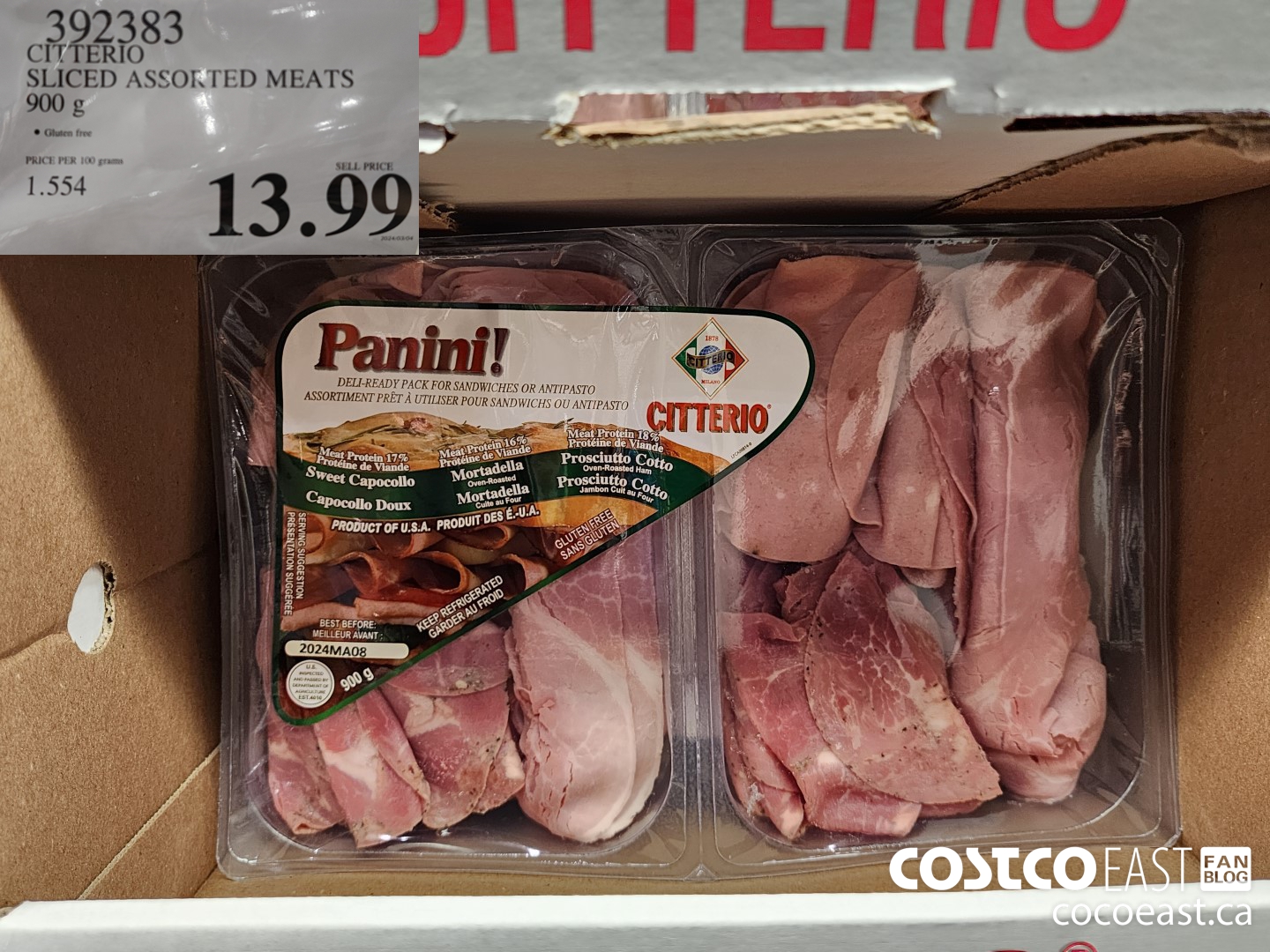 392383 CITTERIO SLICED ASSORTED MEATS 900 g $13.99