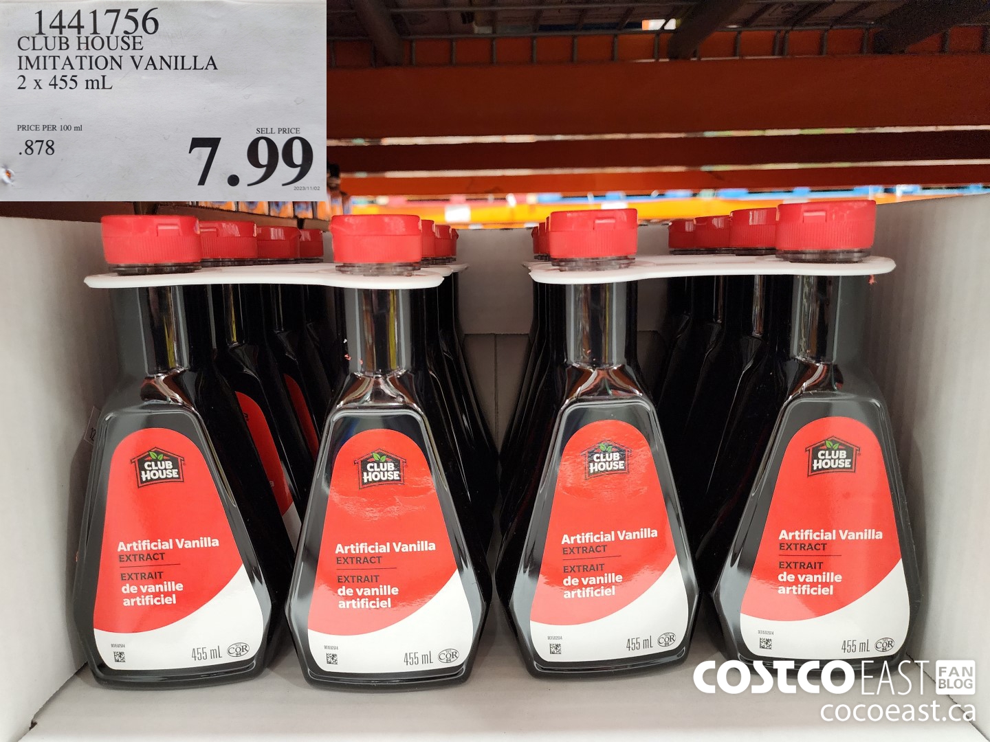 1441756 CLUB HOUSE IMITATION VANILLA 2 x 455 mL $7.99