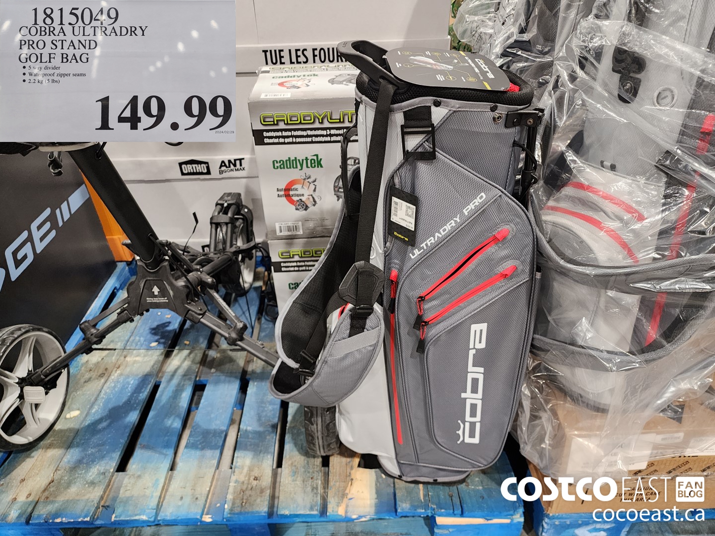 1815049 COBRA ULTRADRY PRO STAND GOLF BAG $149.99