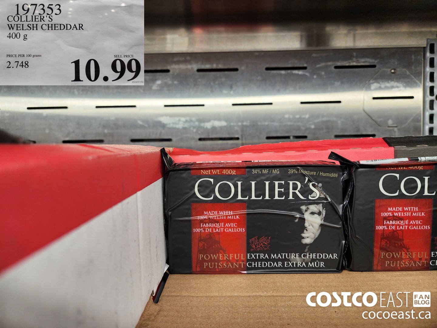 197353 COLLIER'S WELSH CHEDDAR 400G $10.99