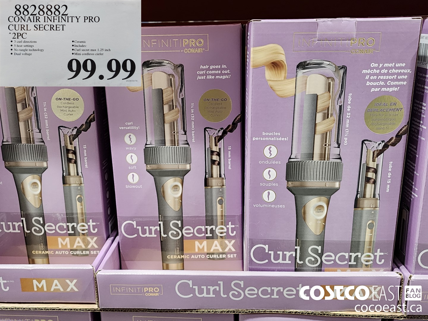 8828882 CONAIR INFINITY PRO CURL SECRET 2PC $99.99