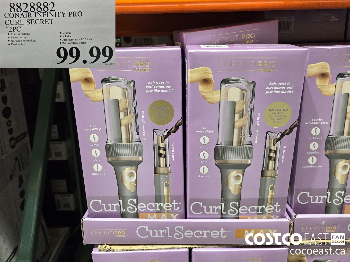 8828882 CONAIR INFINITY PRO CURL SECRET 2PC $99.99