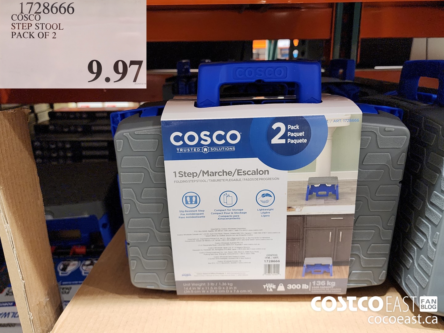 1728666 COSCO STEP STOOL PACK OF 2 $9.97