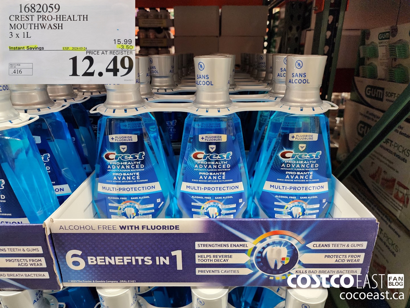 1682059 CREST PRO-HEALTH MOUTHWASH 3 X 1L ($3.50 INSTANT SAVINGS EXPIRES ON 2024-03-24) $15.99