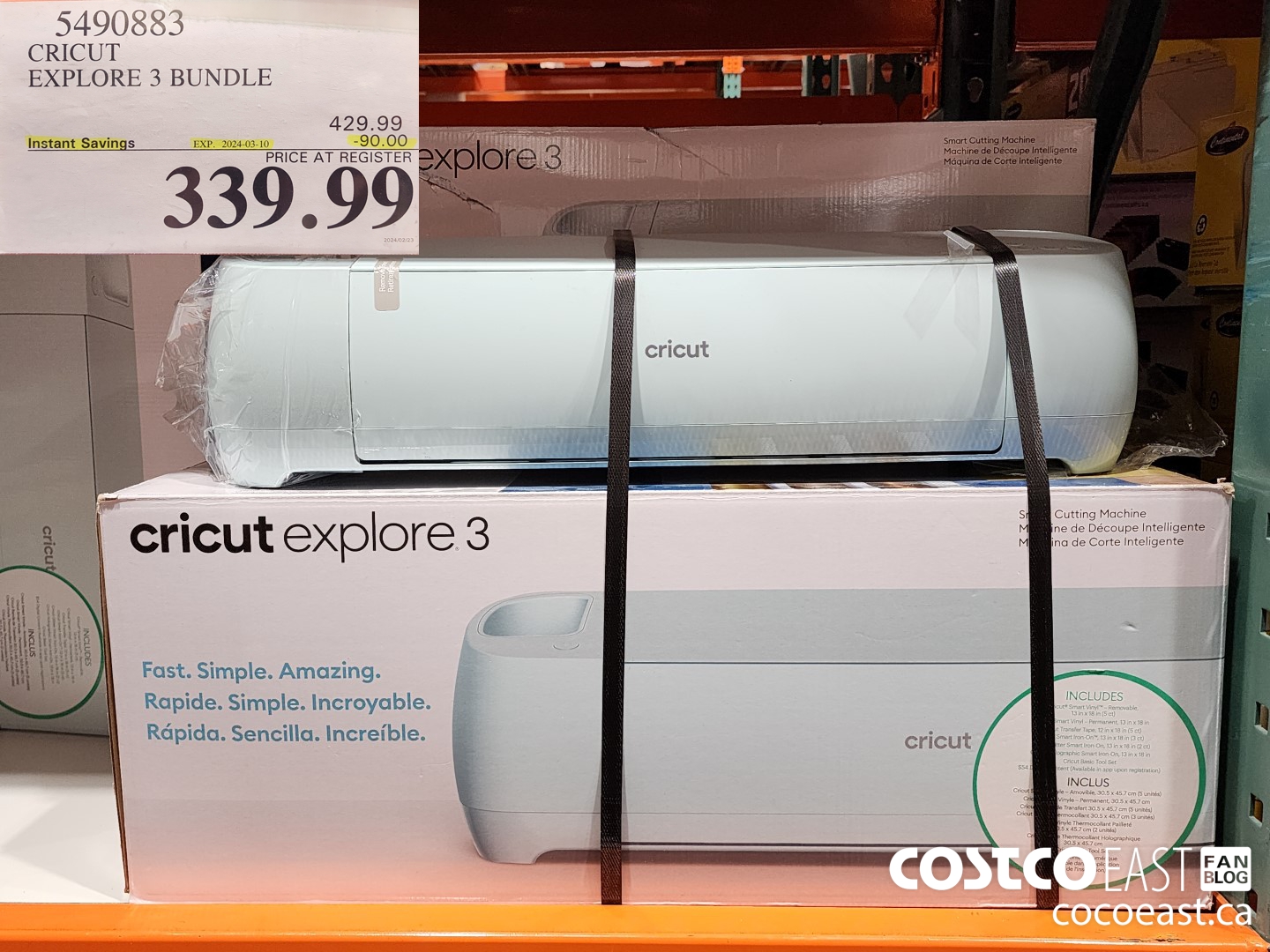 5490883 CRICUT EXPLORE 3 BUNDLE ($90.00 INSTANT SAVINGS EXPIRES ON 2024-03-10) $339.99