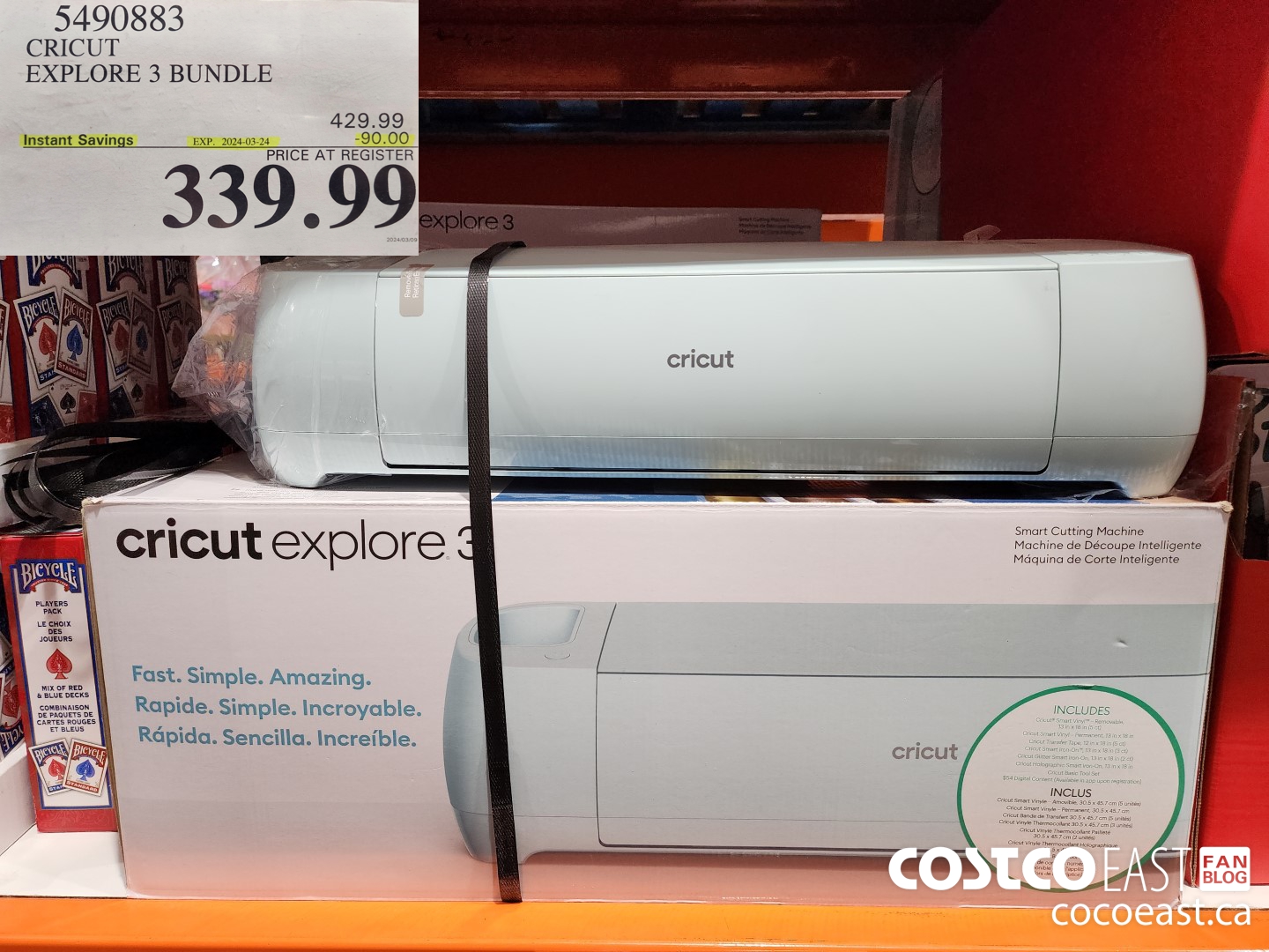 5490883 CRICUT EXPLORE 3 BUNDLE ($90.00 INSTANT SAVINGS EXPIRES ON 2024-03-24) $339.99