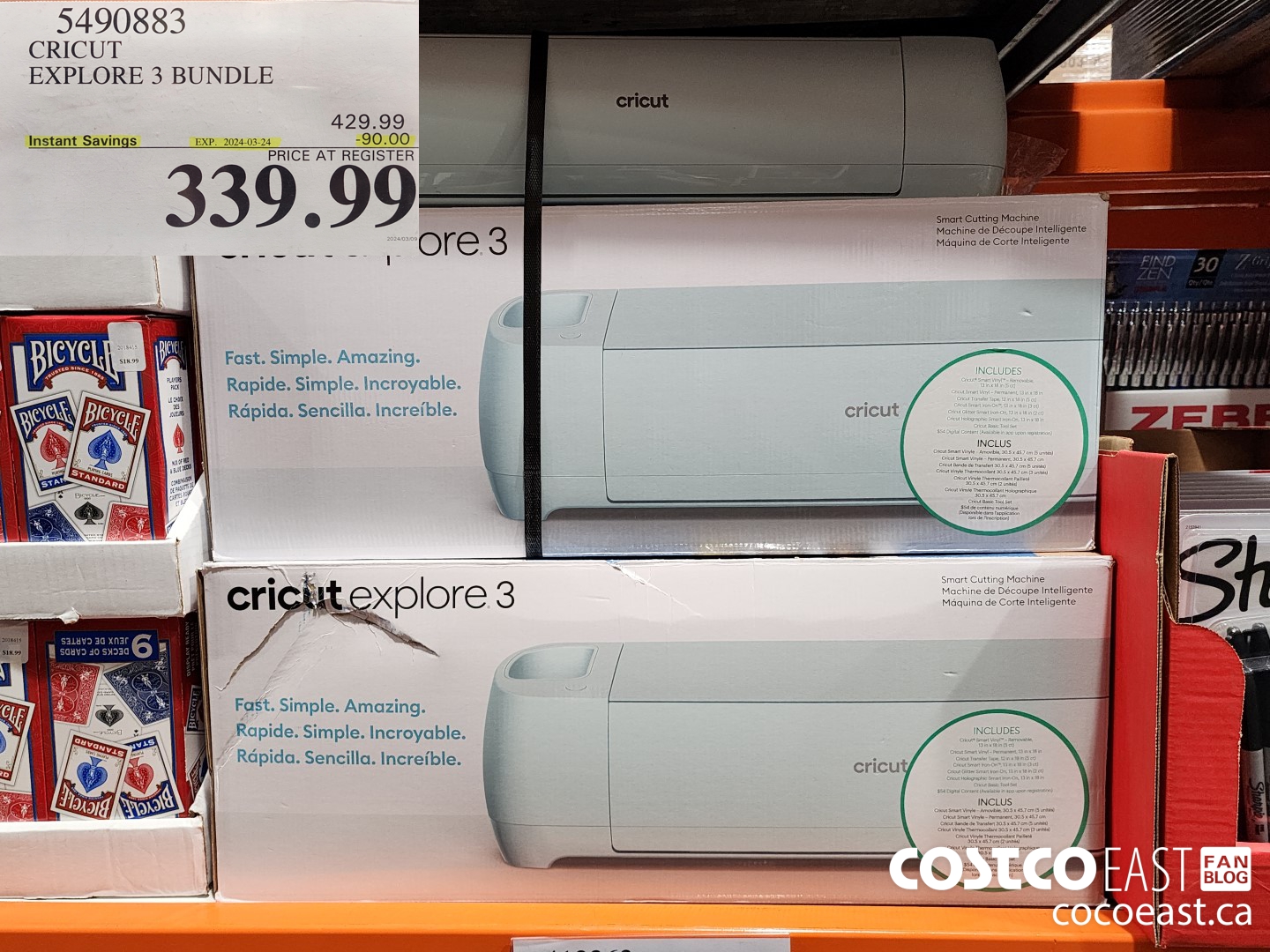 5490883 CRICUT EXPLORE 3 BUNDLE ($90.00 INSTANT SAVINGS EXPIRES ON 2024-03-24) $339.99