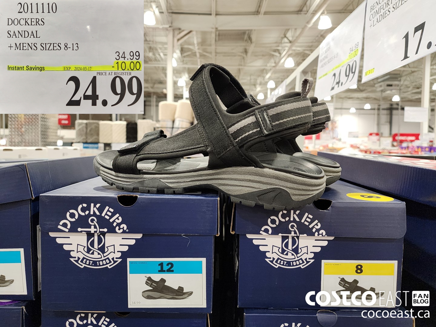 2011110 DOCKERS SANDAL +MENS SIZES 8-13 ($10.00 INSTANT SAVINGS EXPIRES ON 2024-03-17) $24.99